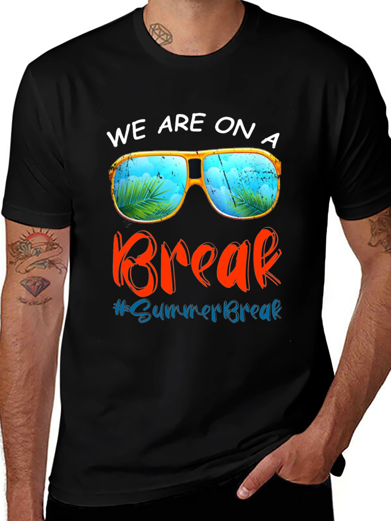 Summer Break T-Shirt: Sunglasses Beach Vacation Tee