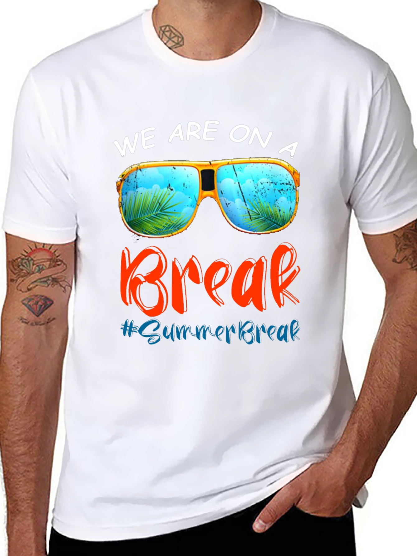 Summer Break T-Shirt: Sunglasses Beach Vacation Tee