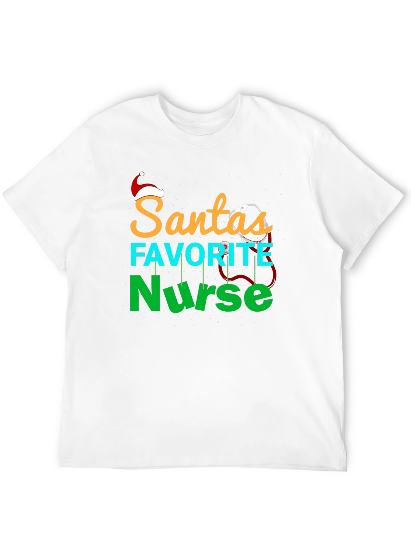Santas Favorite Nurse Christmas T-Shirt