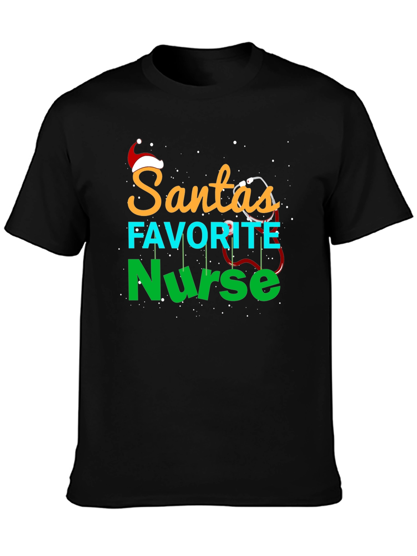 Santas Favorite Nurse Christmas T-Shirt