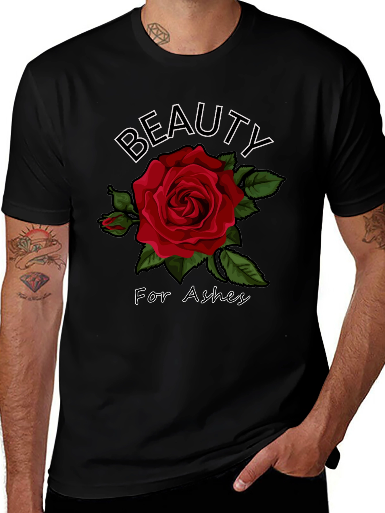 Beauty for Ashes Rose Graphic T-Shirt