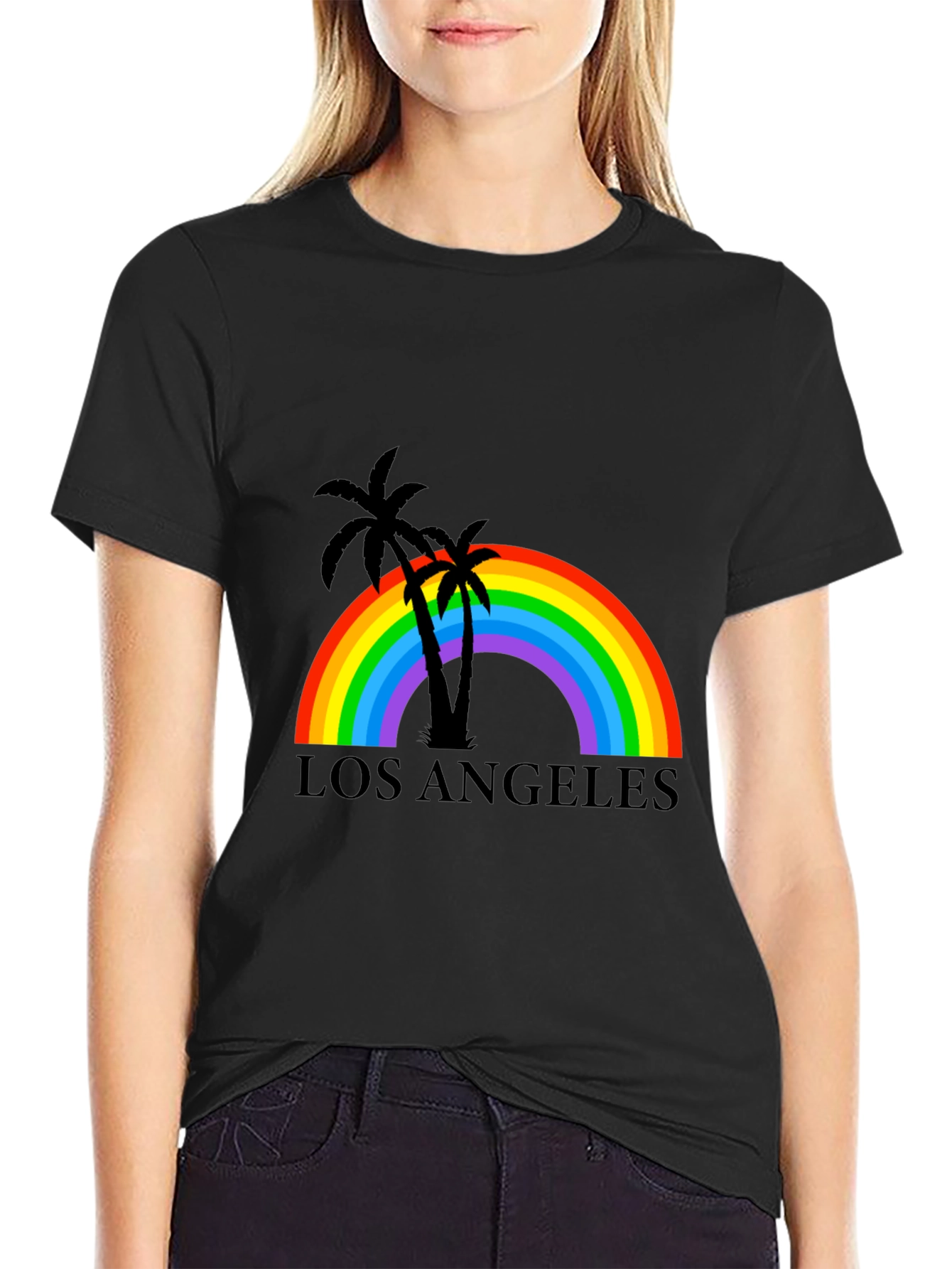 Los Angeles Rainbow Palm Tree T-Shirt