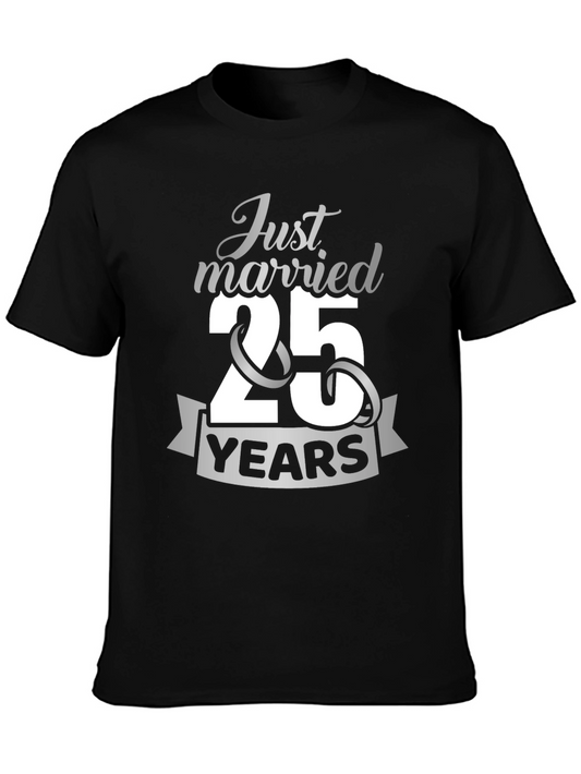 25th Anniversary T-Shirt - Just Married 25 Years