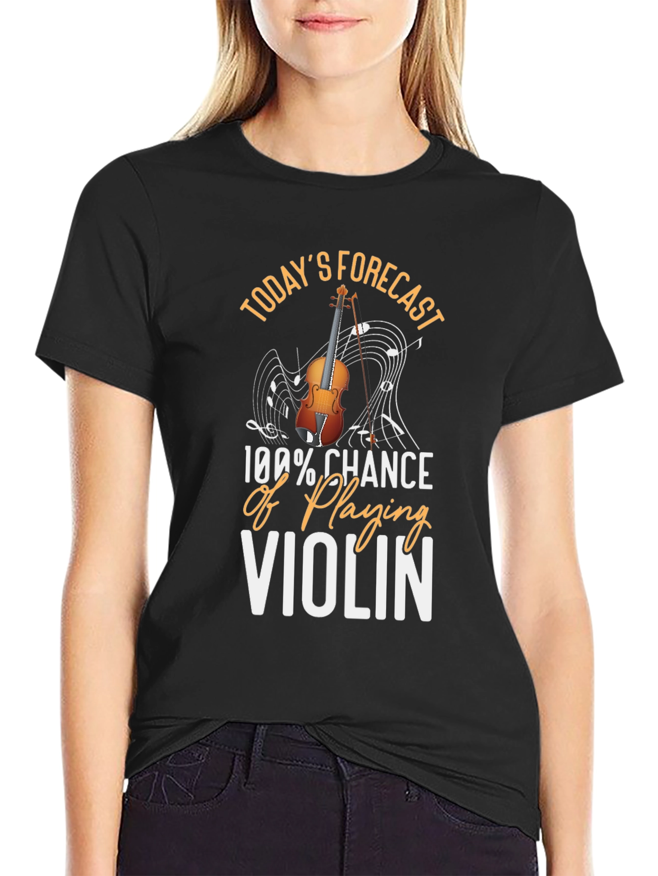 Violin Player T-Shirt - 100% Chance of Playing