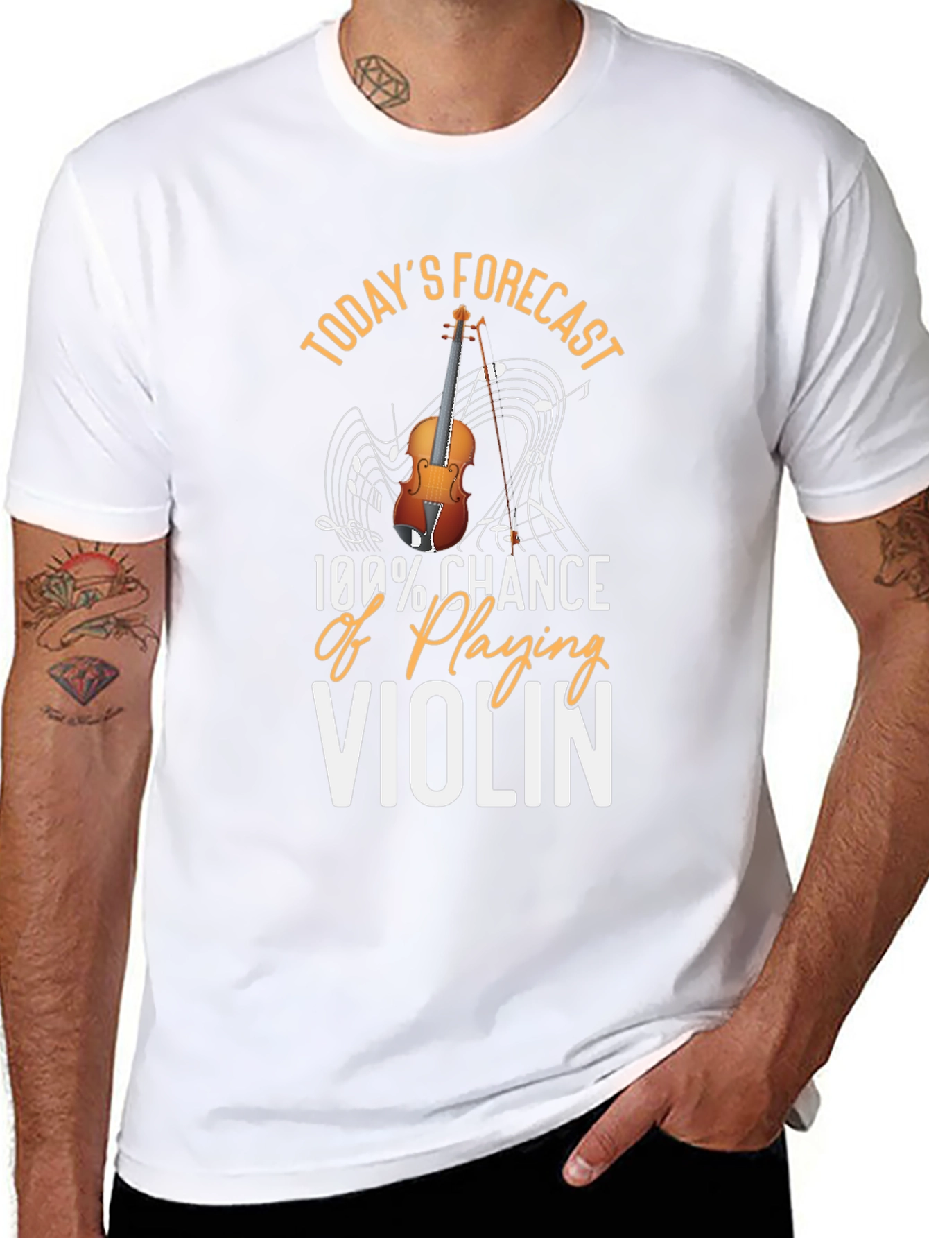 Violin Player T-Shirt - 100% Chance of Playing
