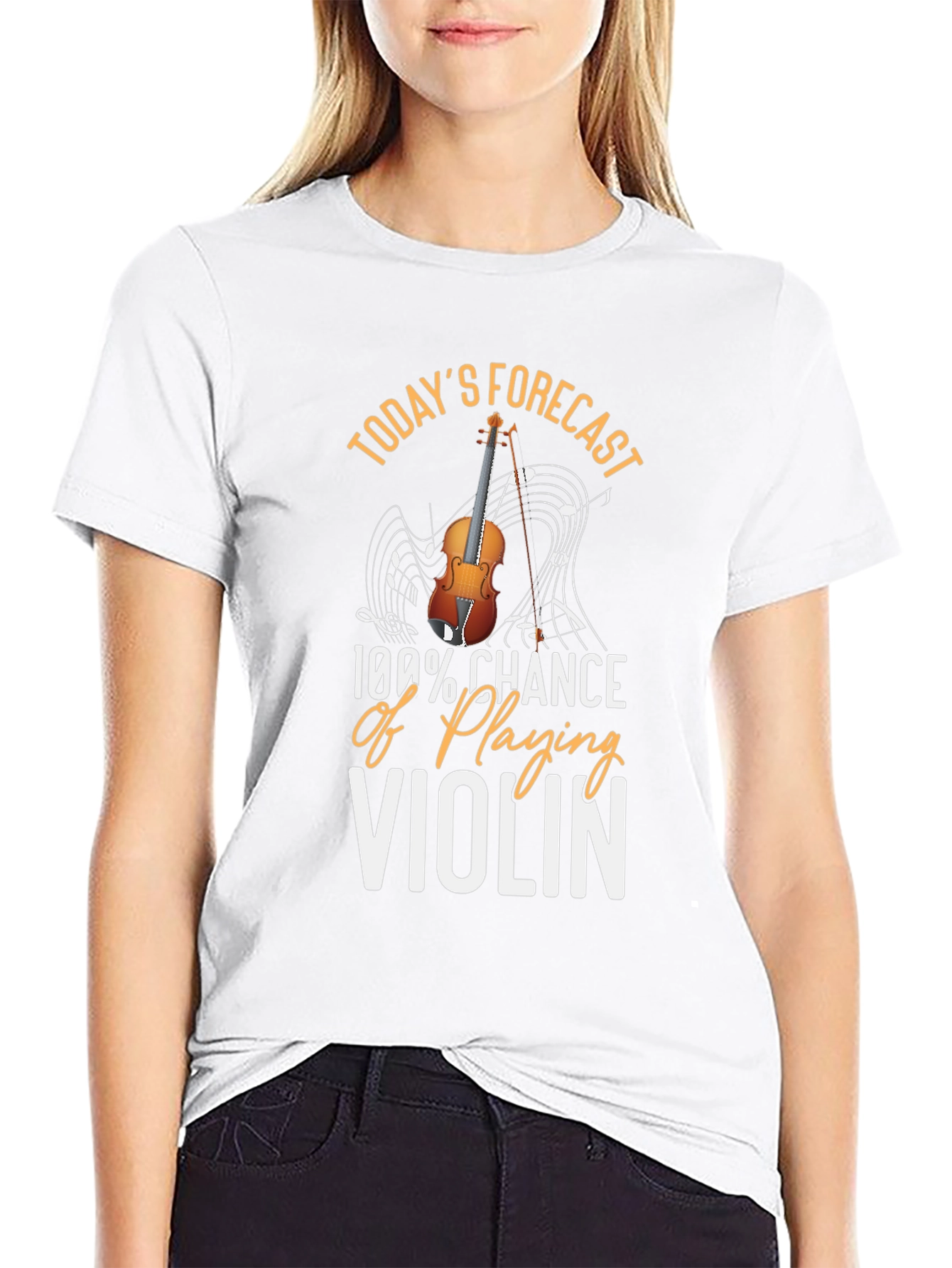 Violin Player T-Shirt - 100% Chance of Playing