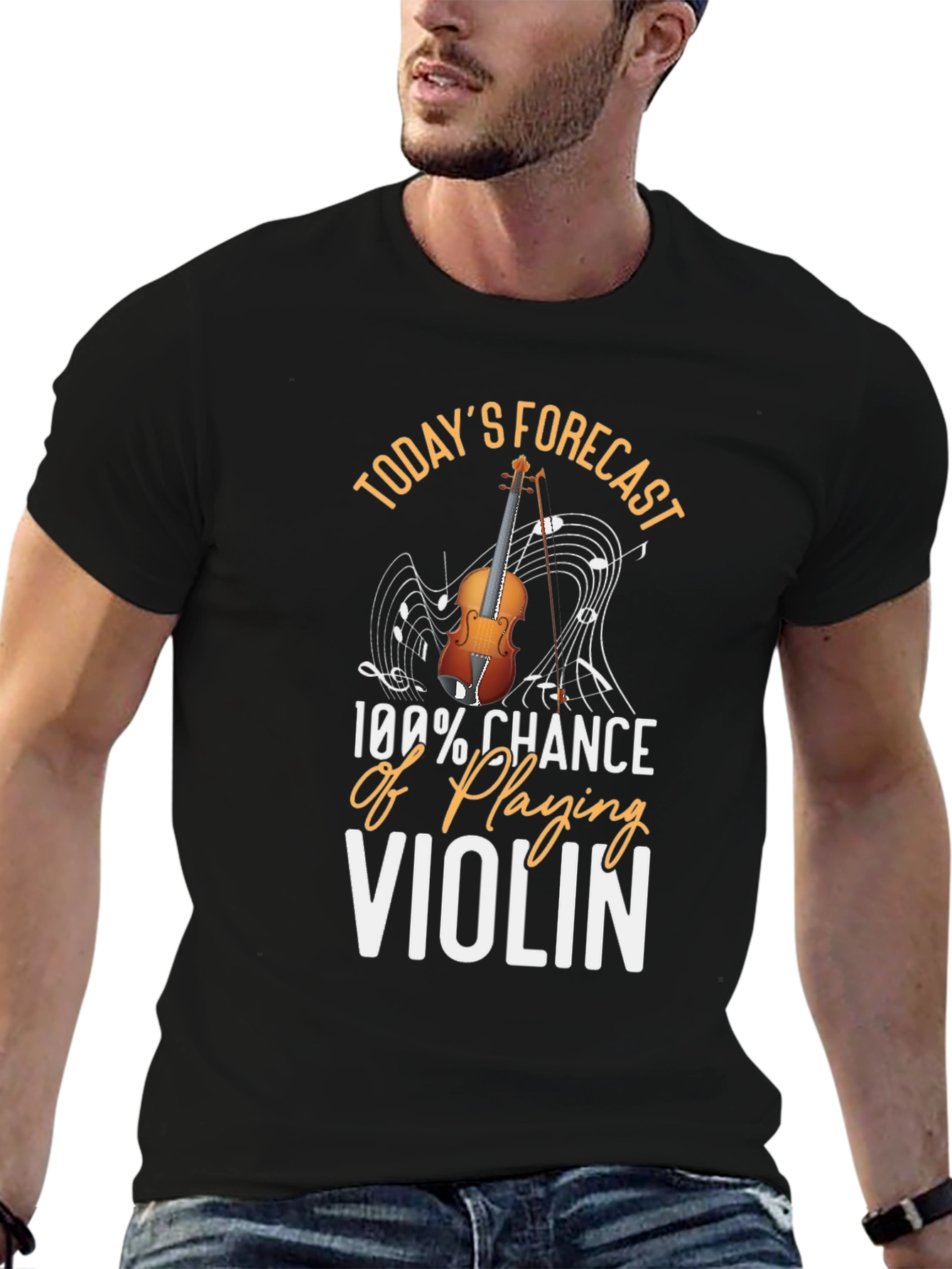 Violin Player T-Shirt - 100% Chance of Playing