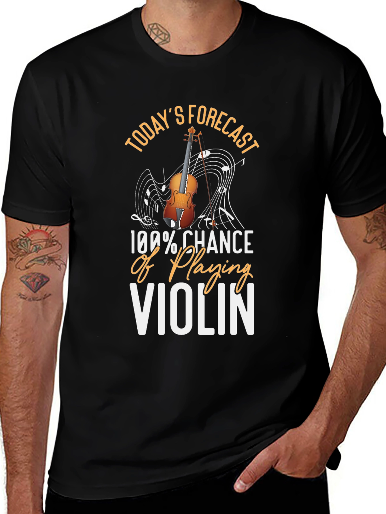 Violin Player T-Shirt - 100% Chance of Playing