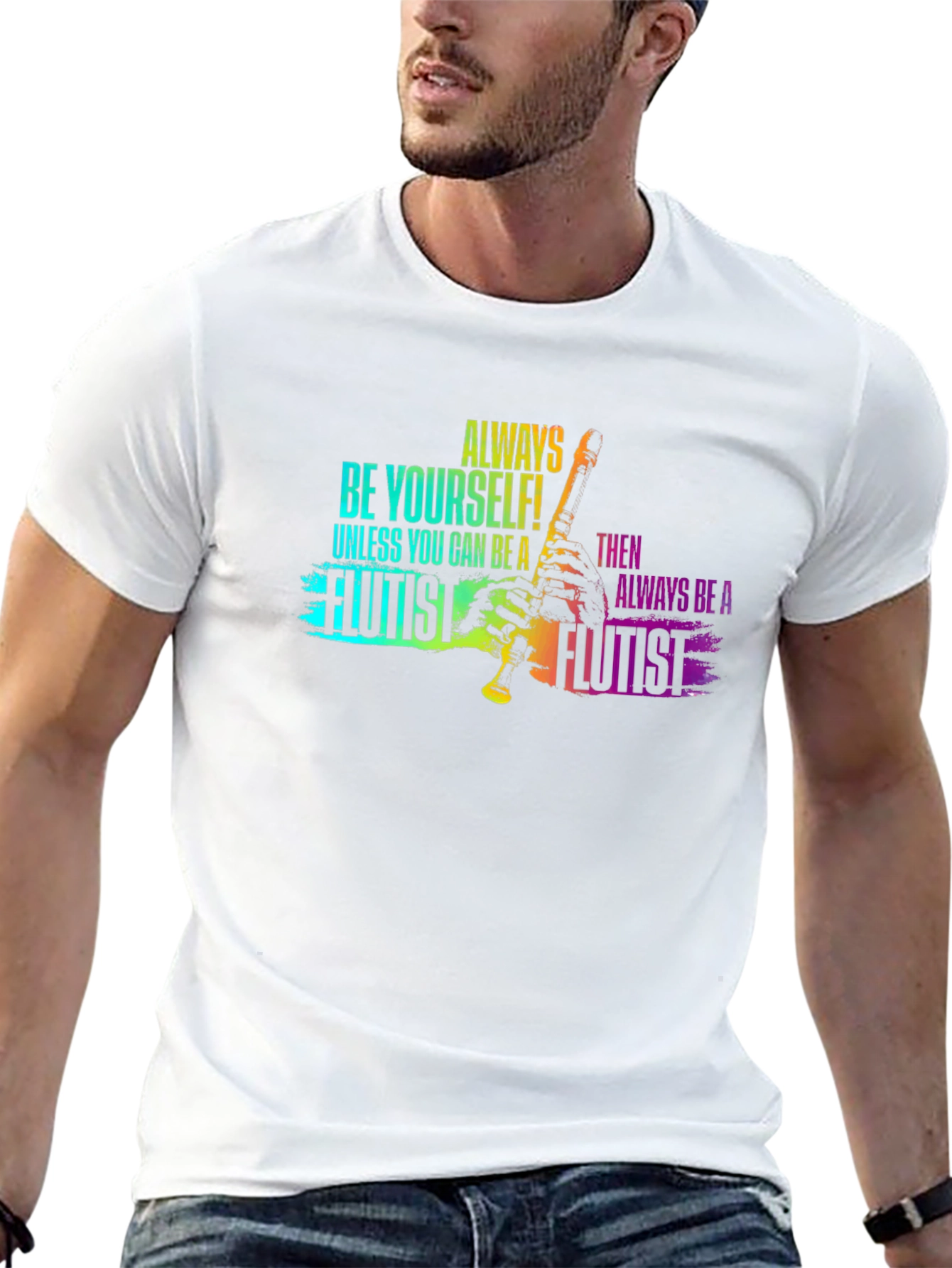 Always Be Yourself Flutist T-Shirt - Black