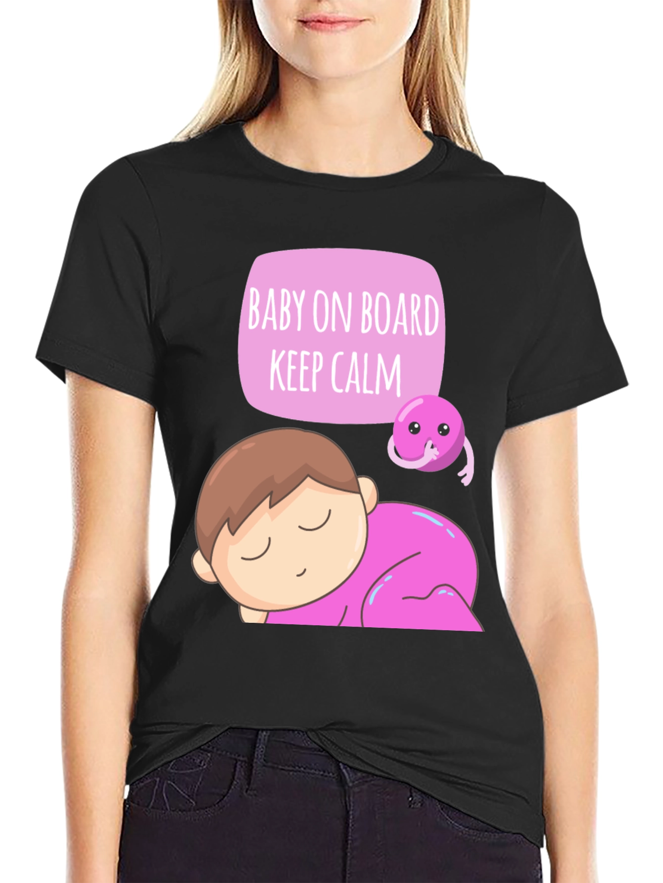Baby on Board T-Shirt - Keep Calm Cute Design