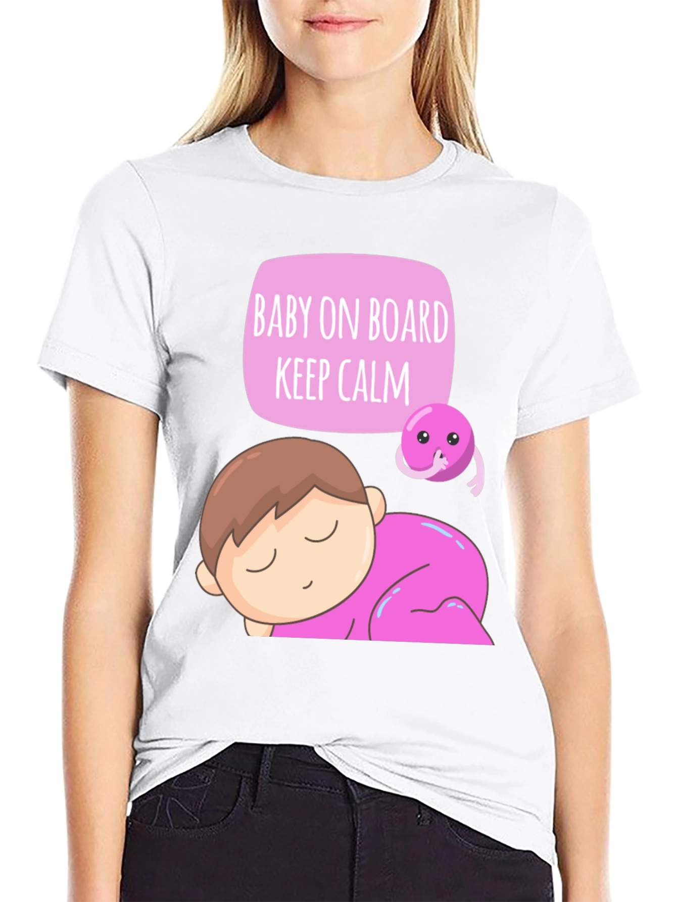 Baby on Board T-Shirt - Keep Calm Cute Design