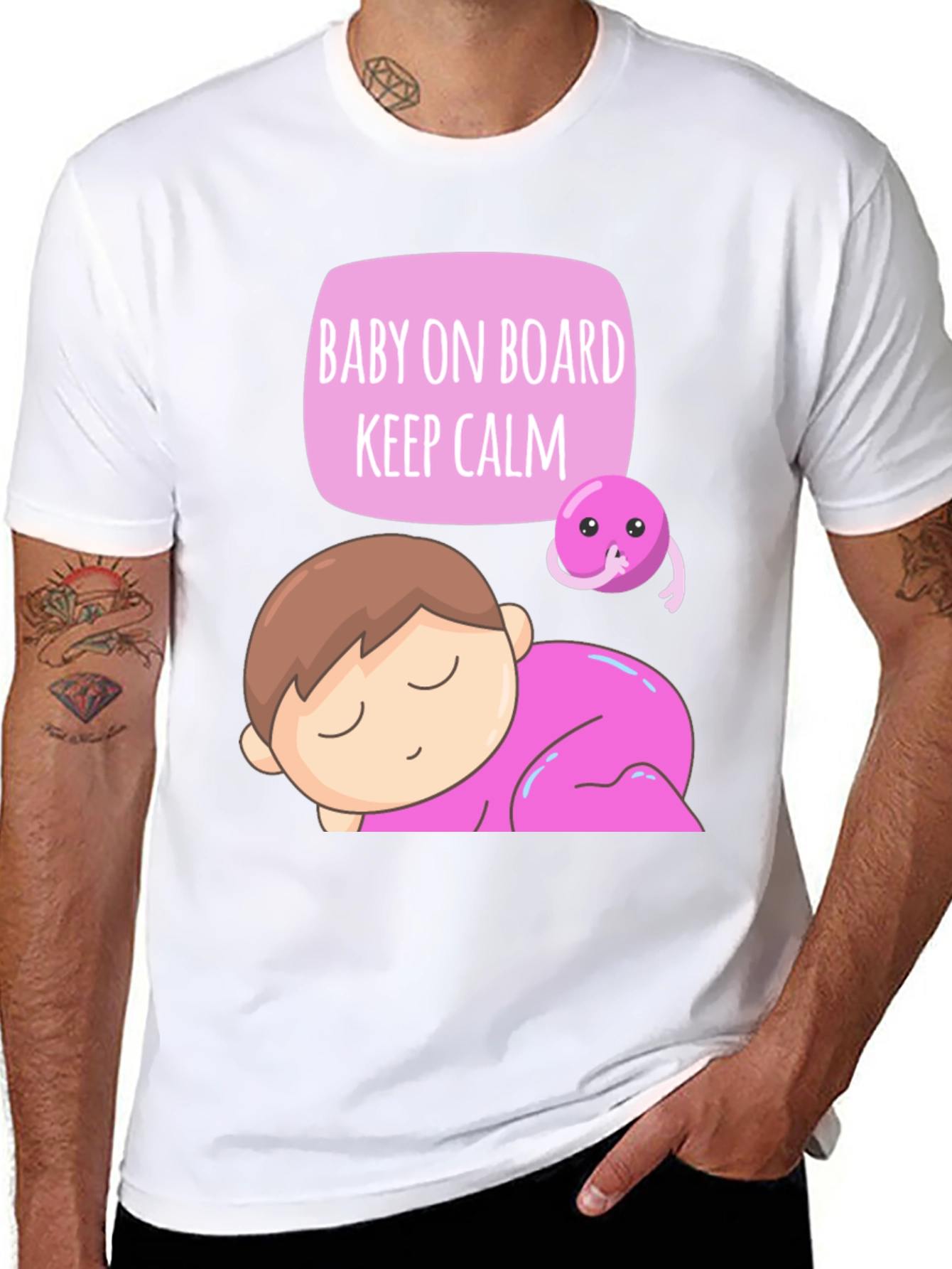 Baby on Board T-Shirt - Keep Calm Cute Design