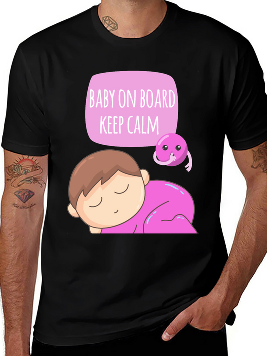 Baby on Board T-Shirt - Keep Calm Cute Design