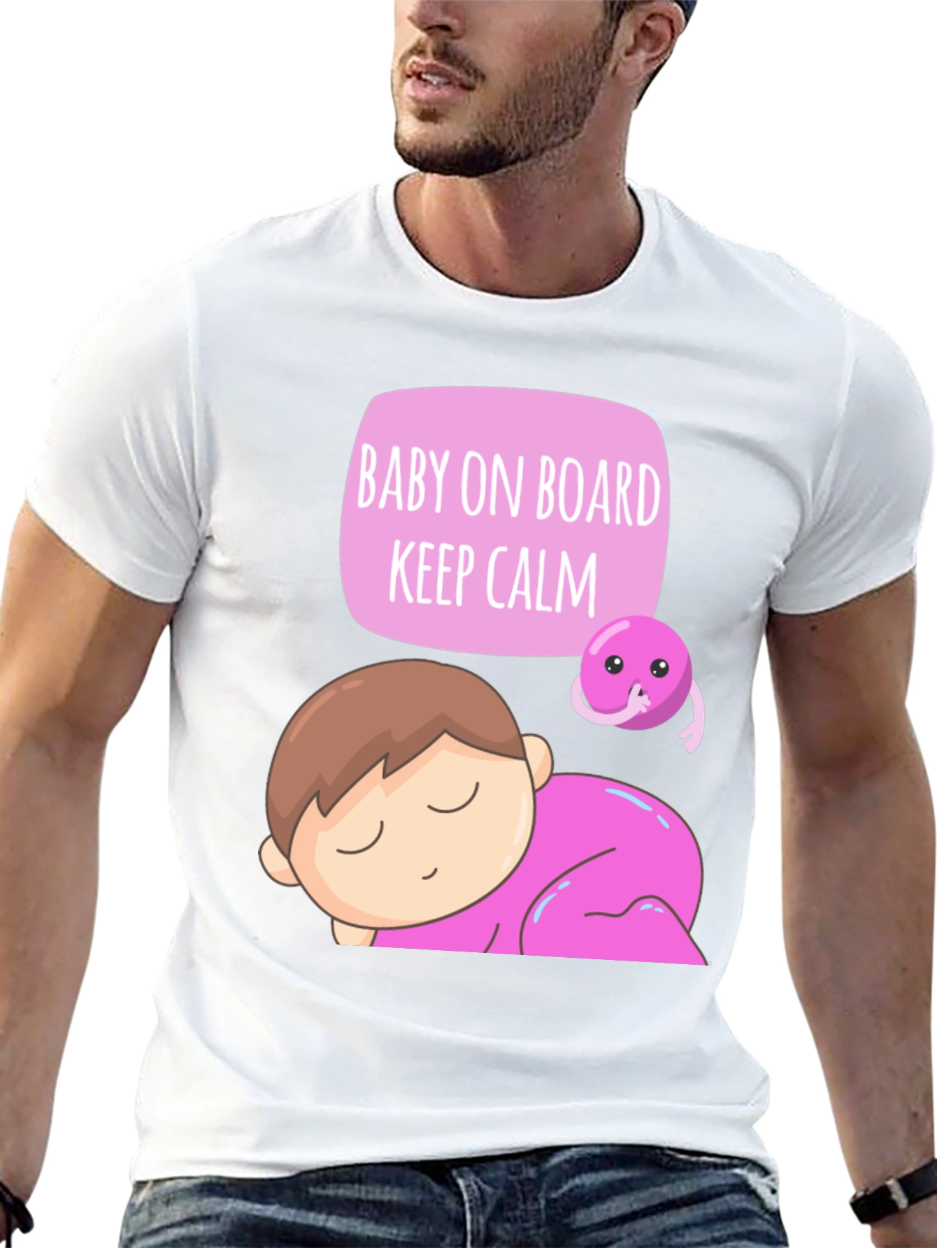 Baby on Board T-Shirt - Keep Calm Cute Design