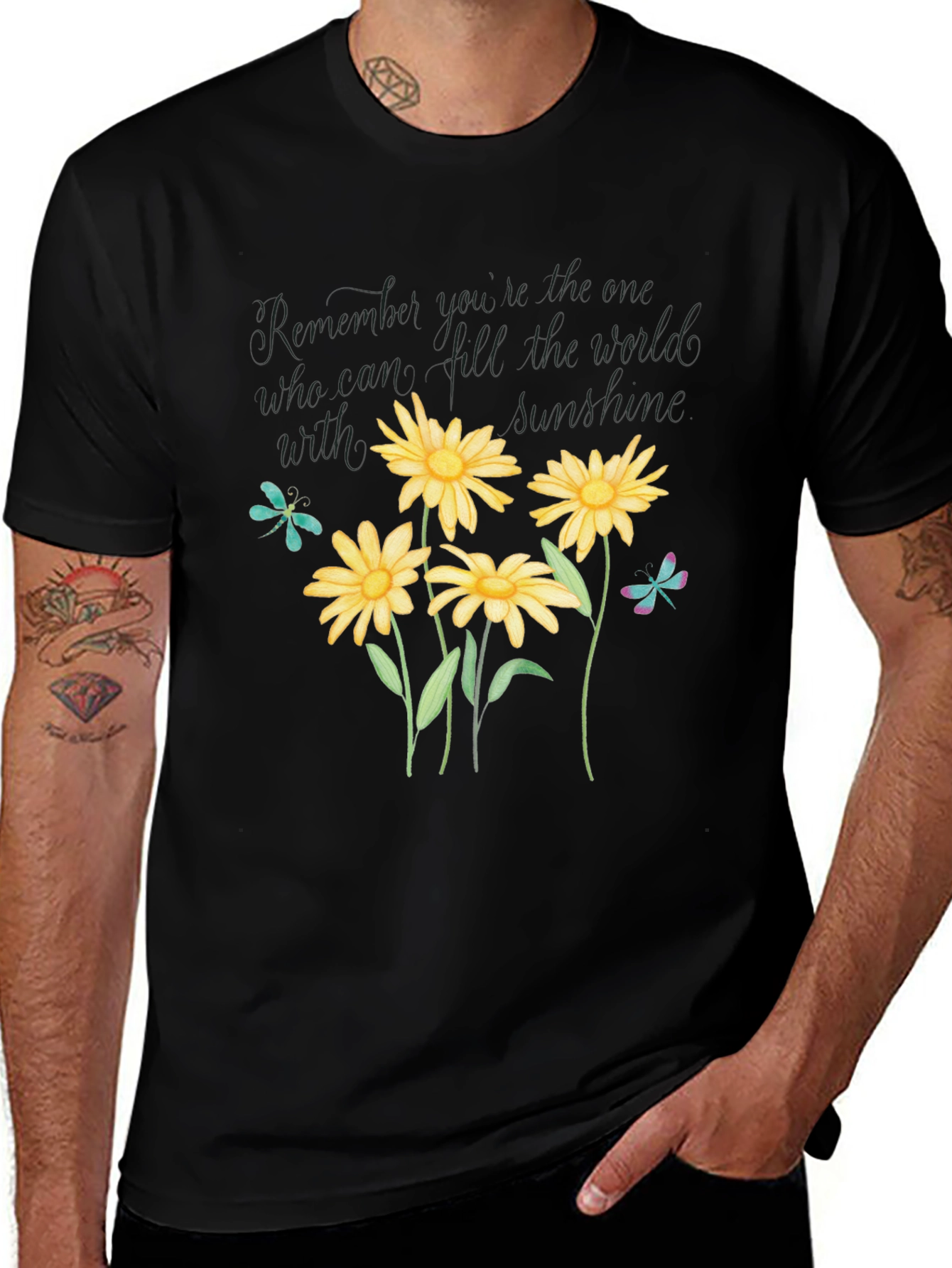 Floral Sunshine T-Shirt: Remember Who You Are