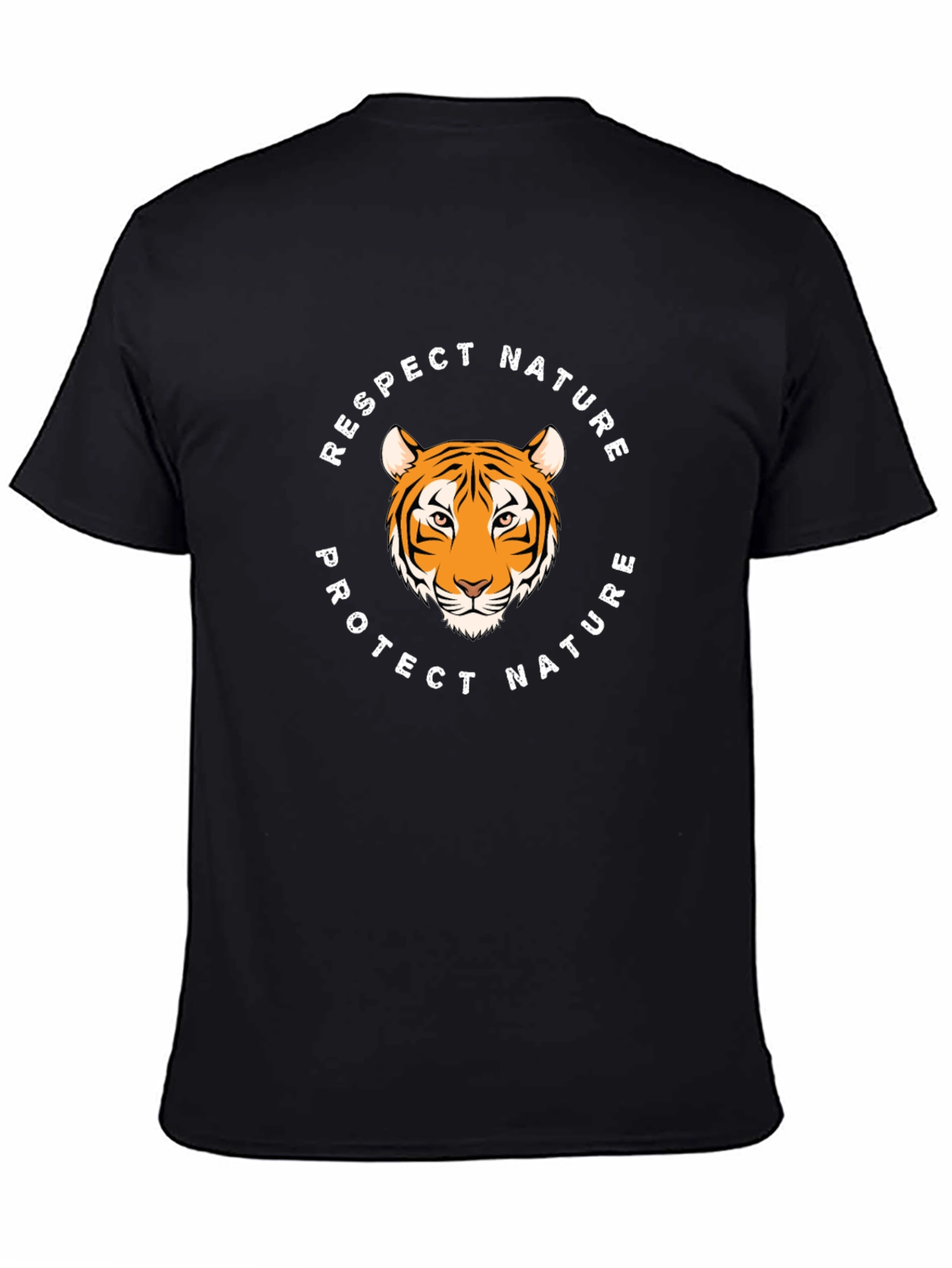 Respect Nature Tiger Graphic Tee - Black