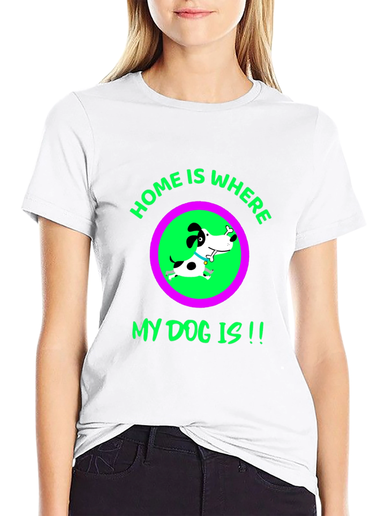 Home Is Where My Dog Is - Black T-Shirt