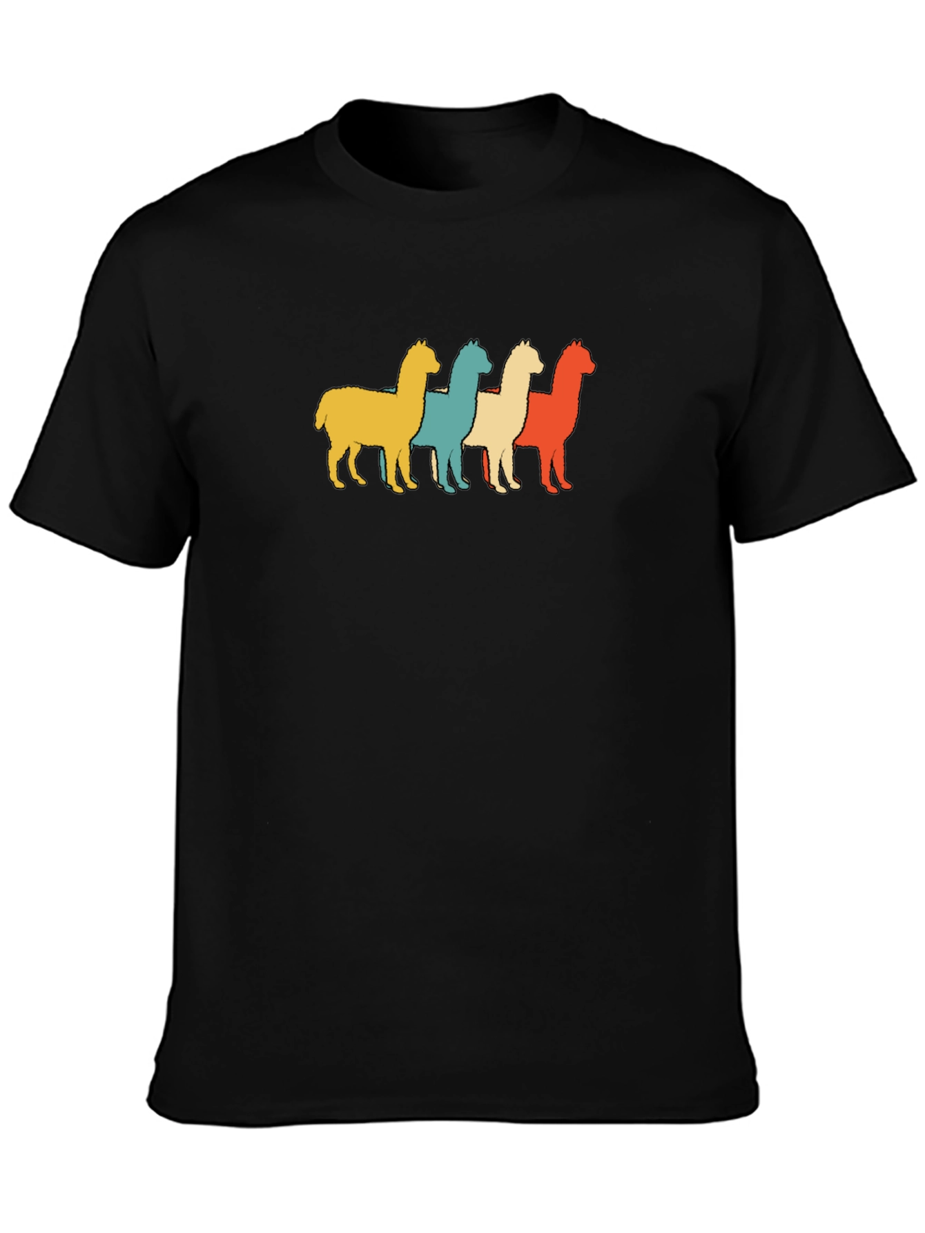 Retro Alpaca T-Shirt - Graphic Tee for Men
