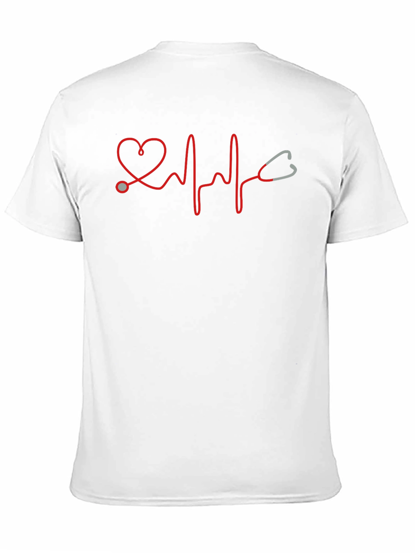 Heartbeat Stethoscope Graphic Tee - Medical Design