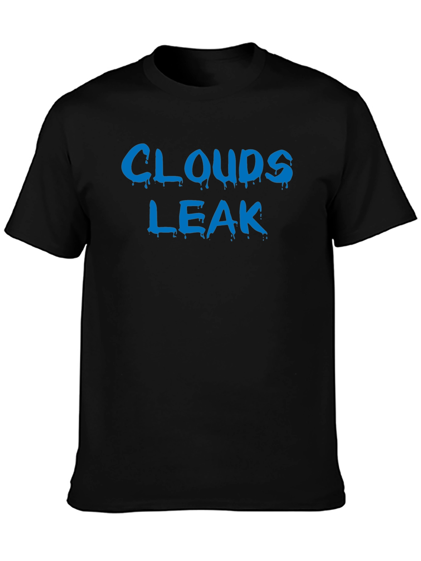 Clouds Leak Black Graphic T-Shirt