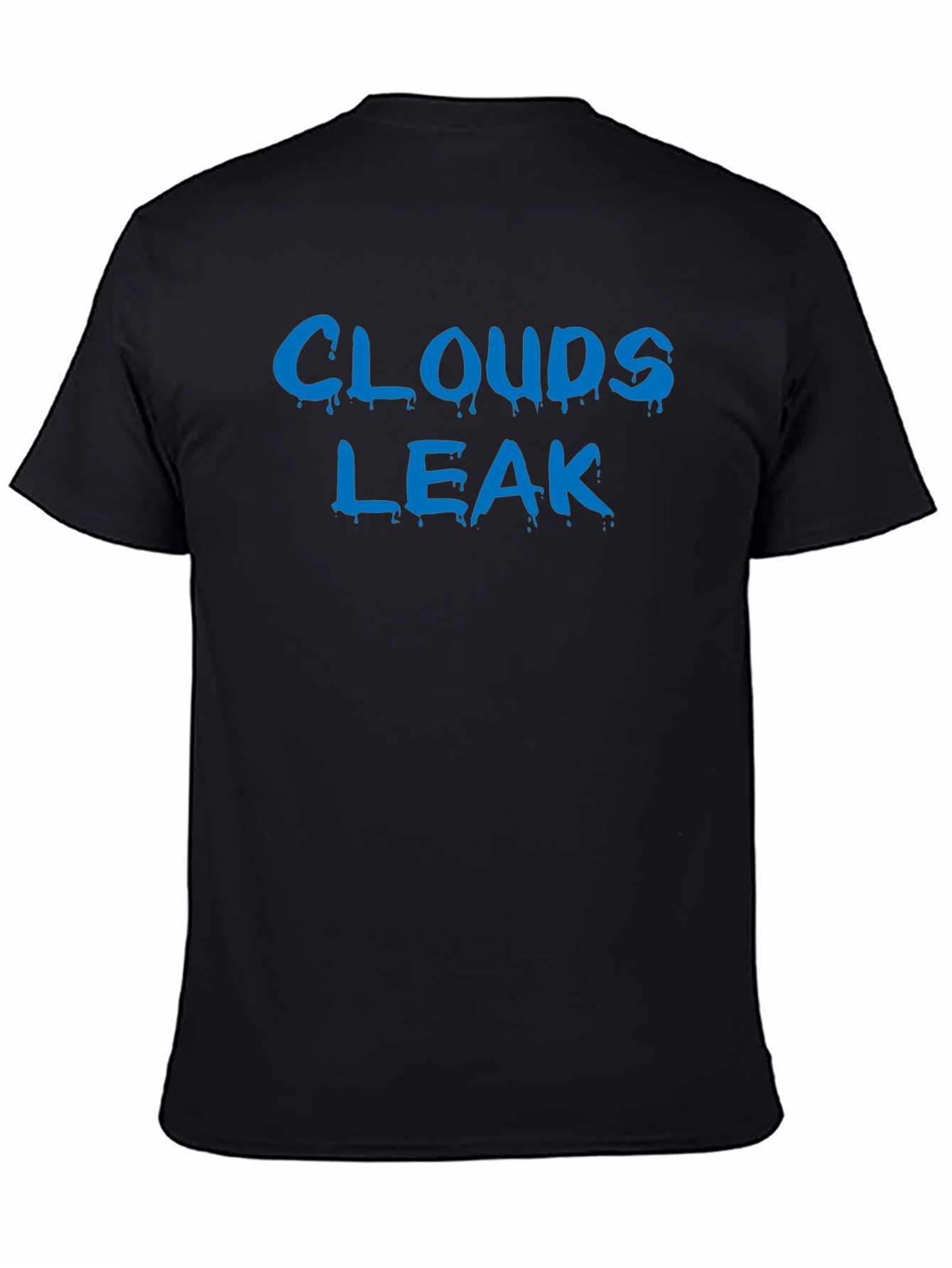 Clouds Leak Black Graphic T-Shirt