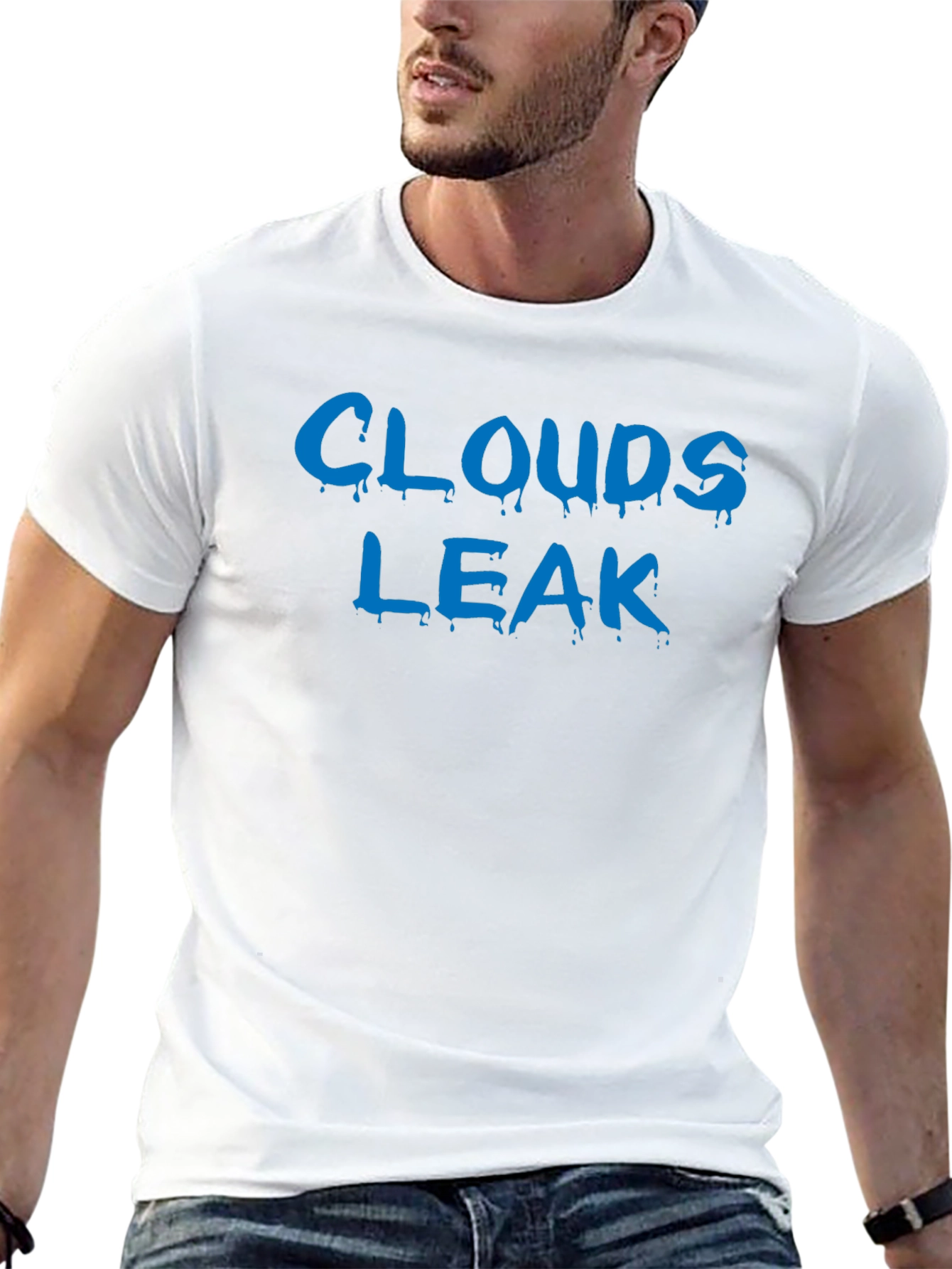 Clouds Leak Black Graphic T-Shirt