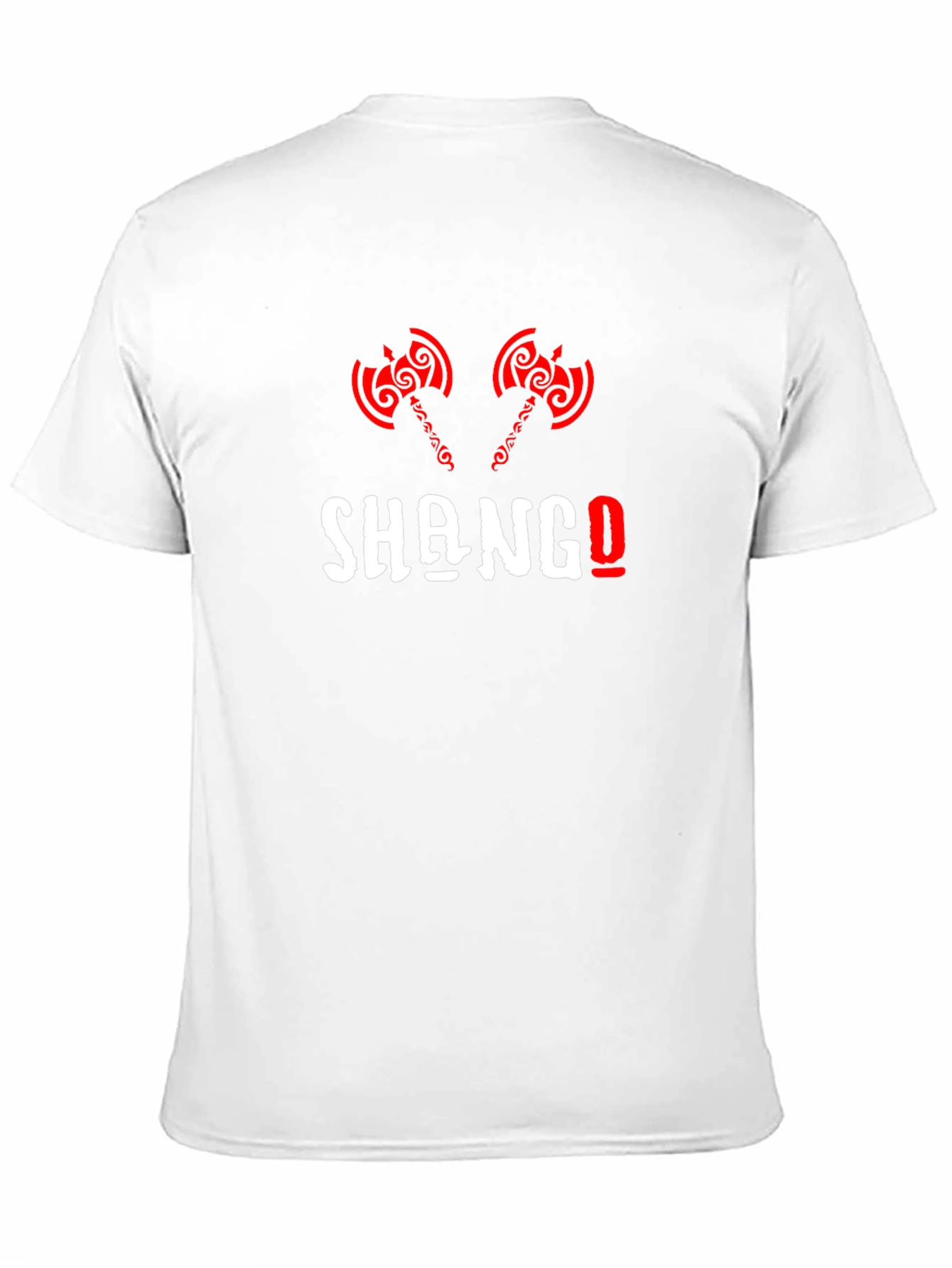 Shango T-Shirt Axe Design Black Cotton Tee