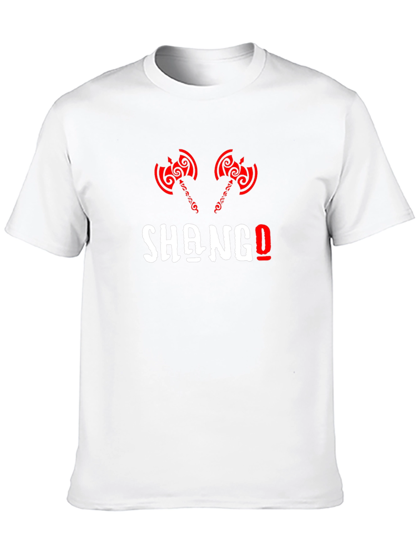Shango T-Shirt Axe Design Black Cotton Tee