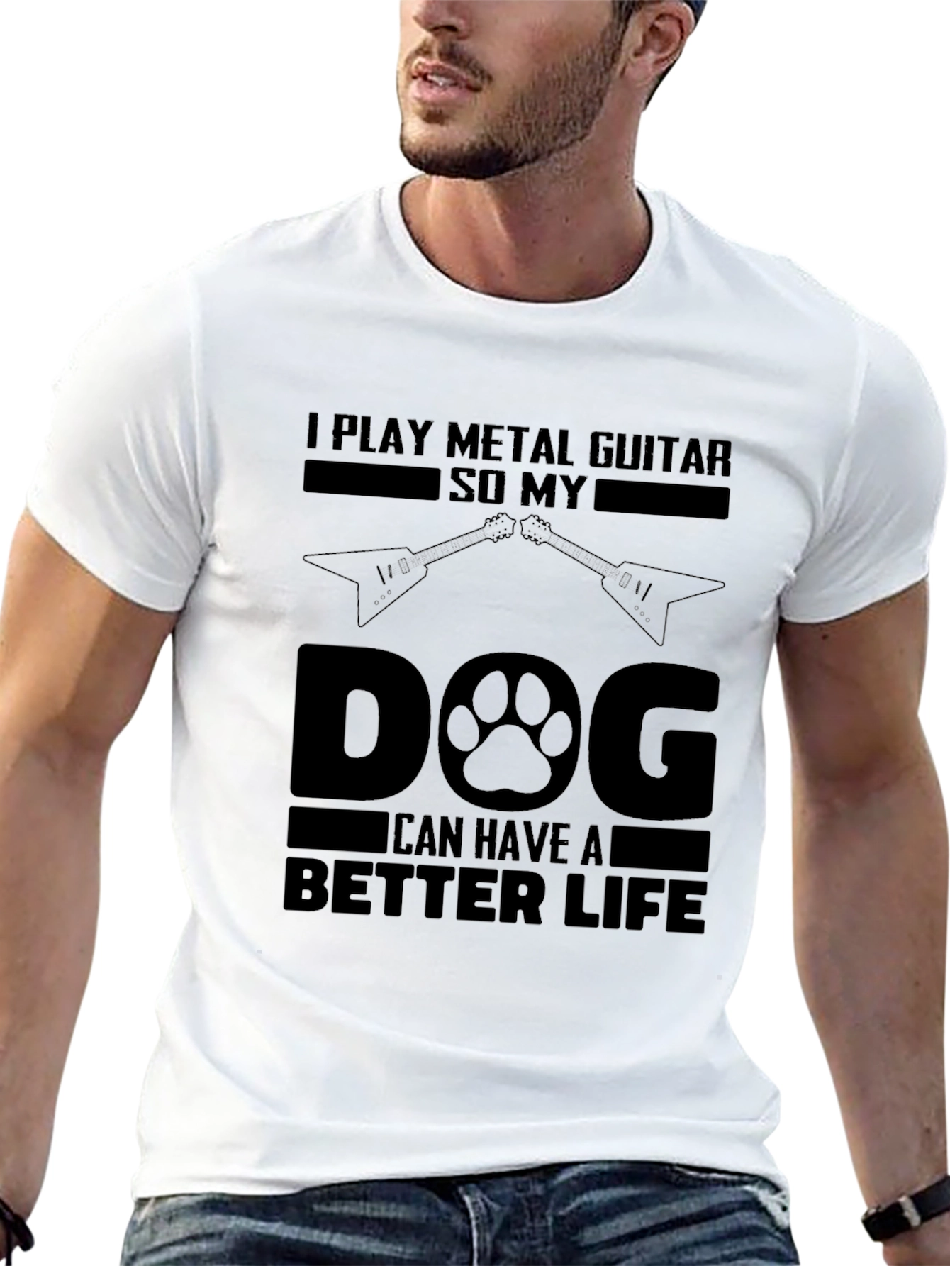 Metal Guitar Dog Lover T-Shirt