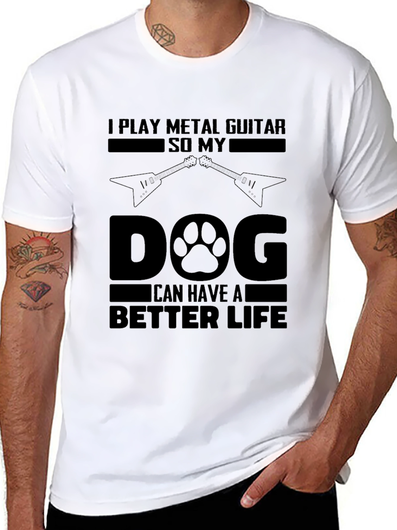 Metal Guitar Dog Lover T-Shirt