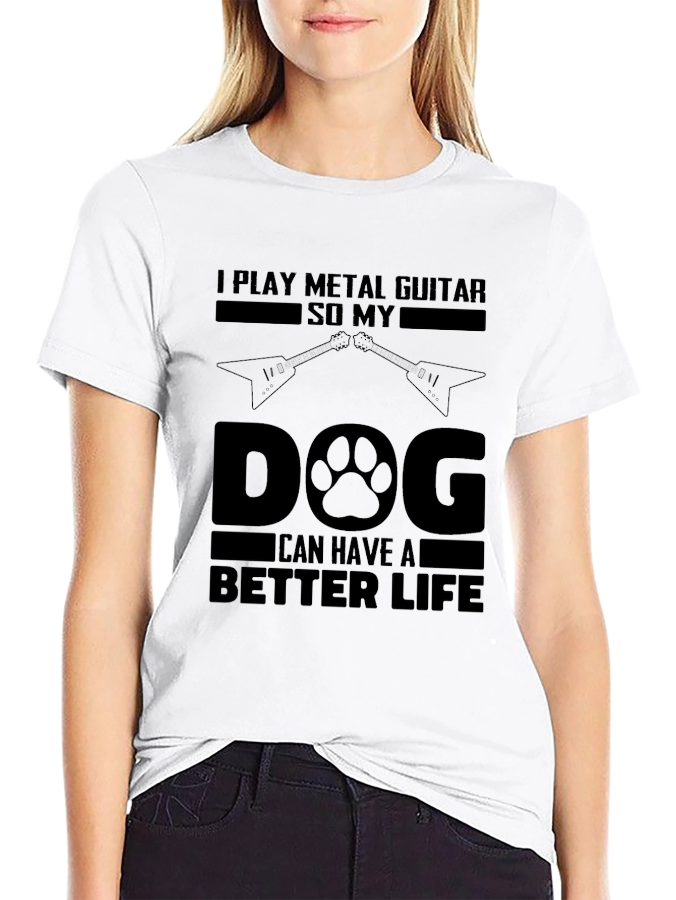 Metal Guitar Dog Lover T-Shirt