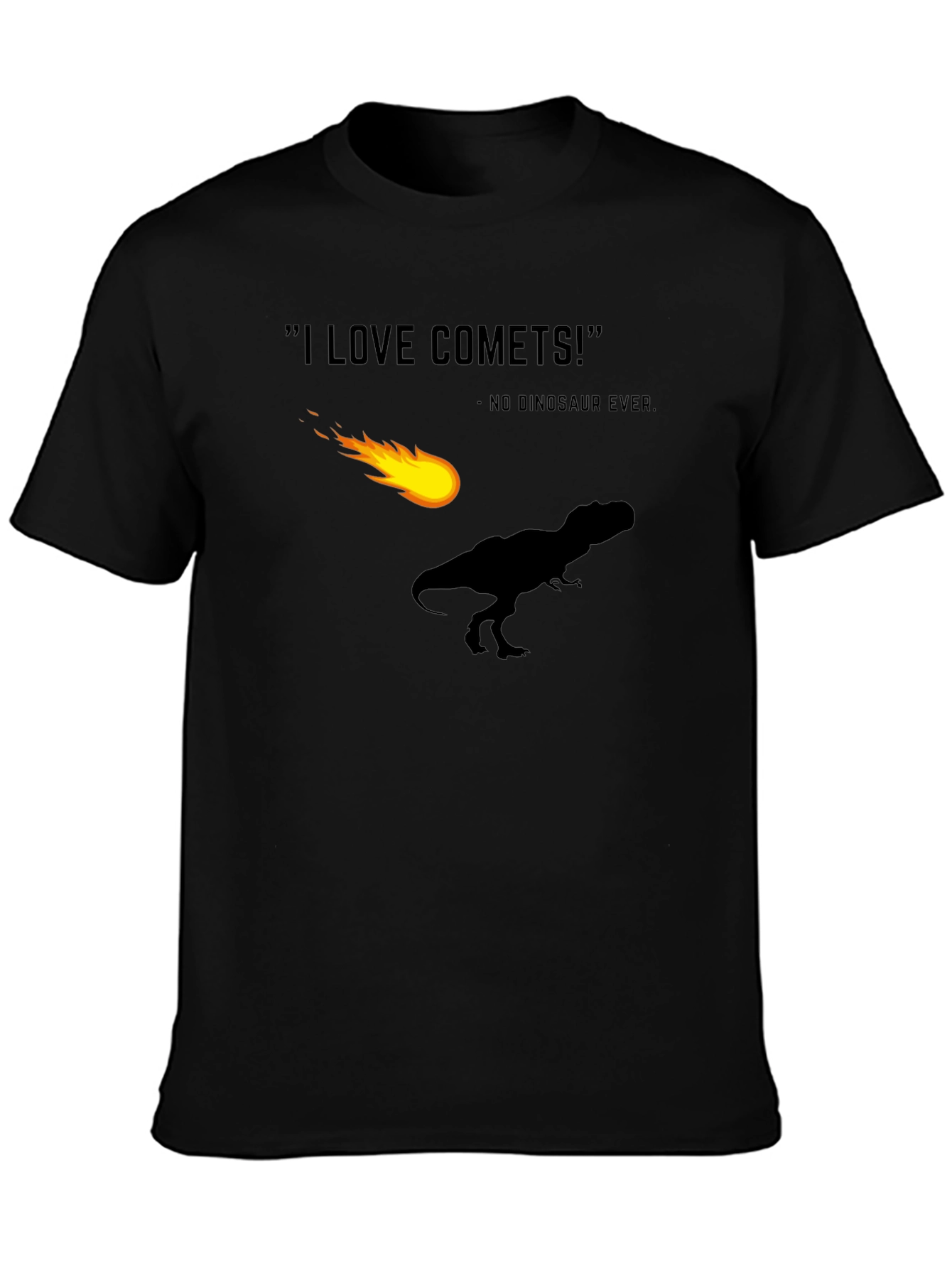 I Love Comets! Funny Dinosaur T-Shirt