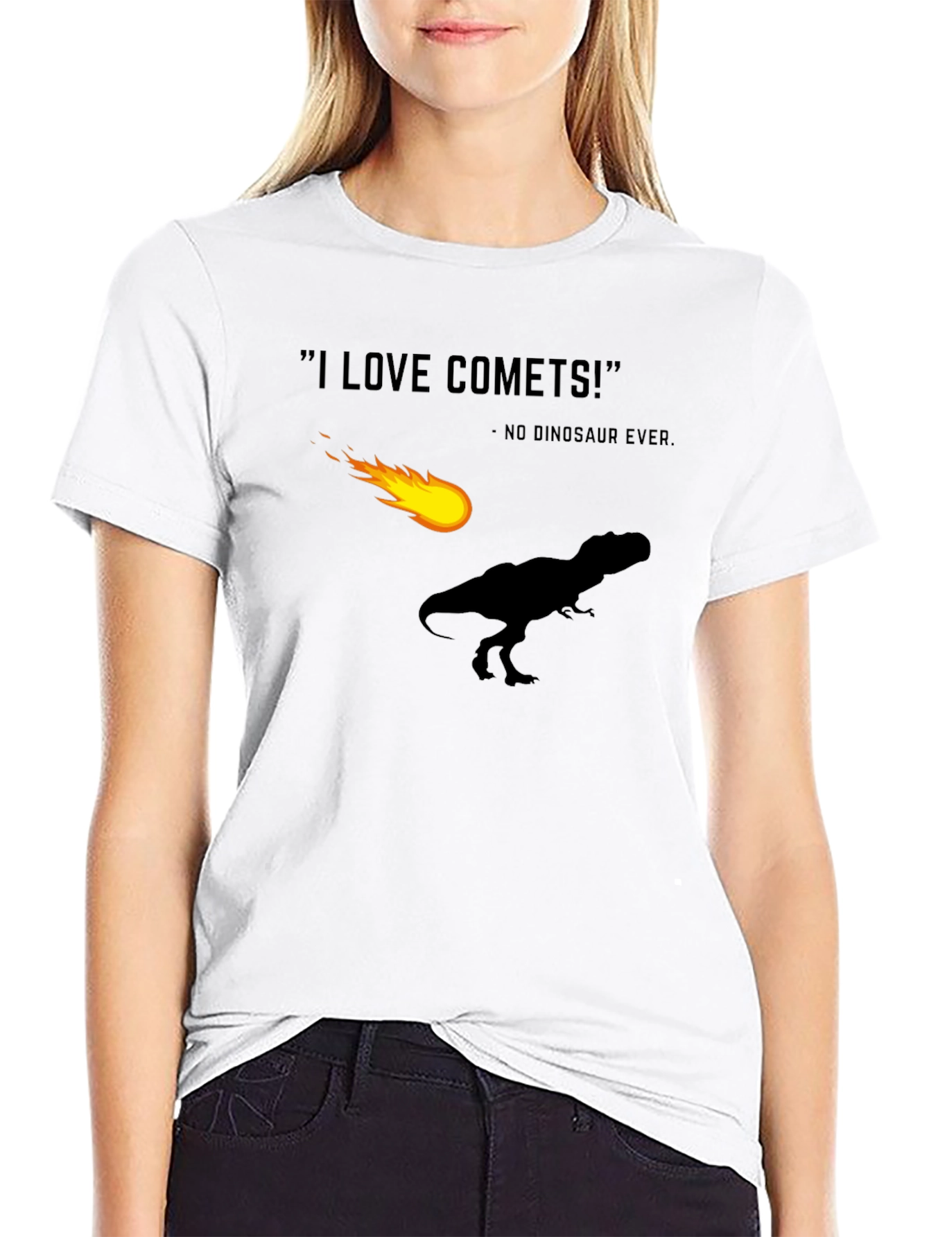 I Love Comets! Funny Dinosaur T-Shirt