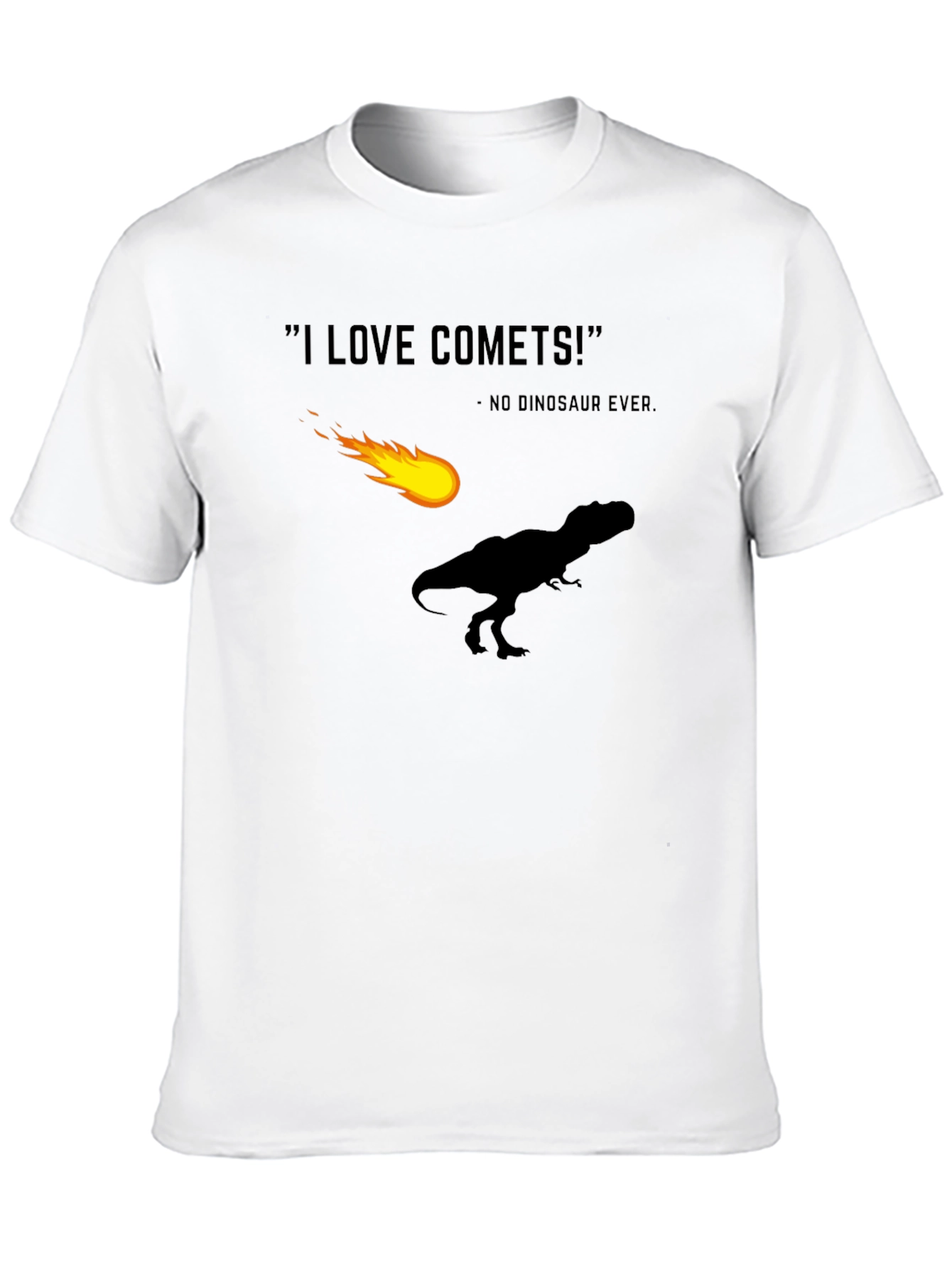 I Love Comets! Funny Dinosaur T-Shirt