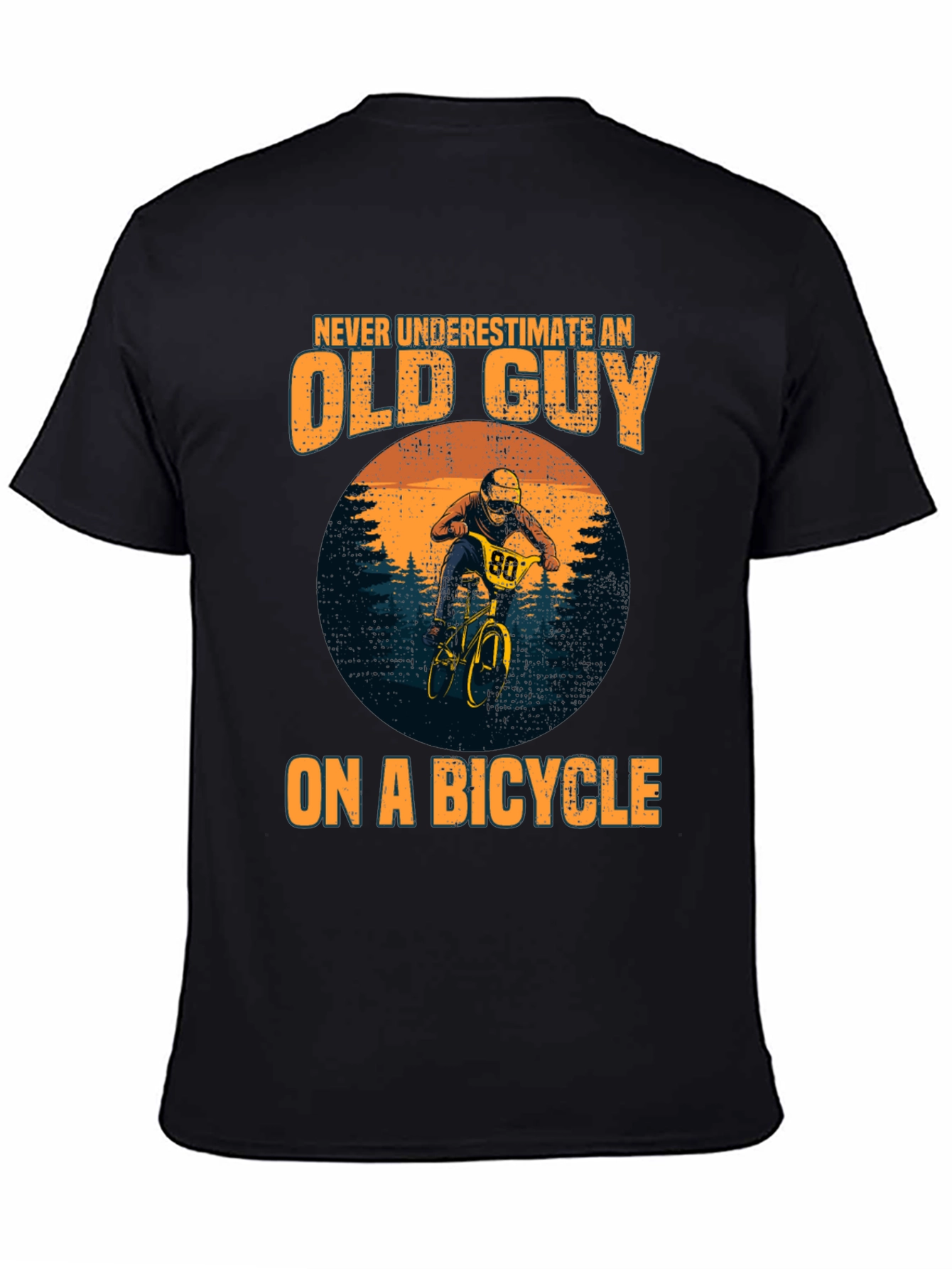 Old Guy on a Bicycle Graphic Tee