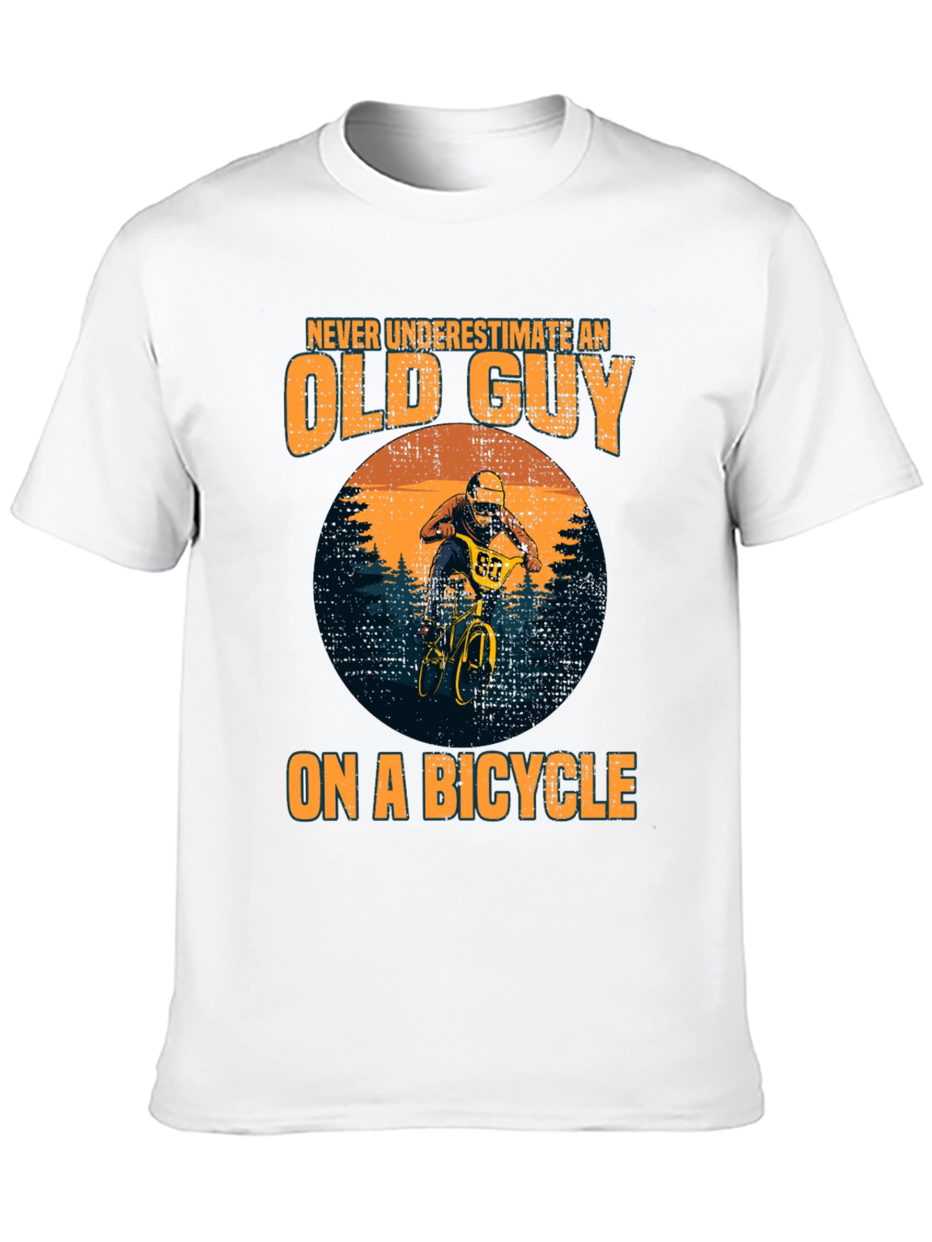 Old Guy on a Bicycle Graphic Tee