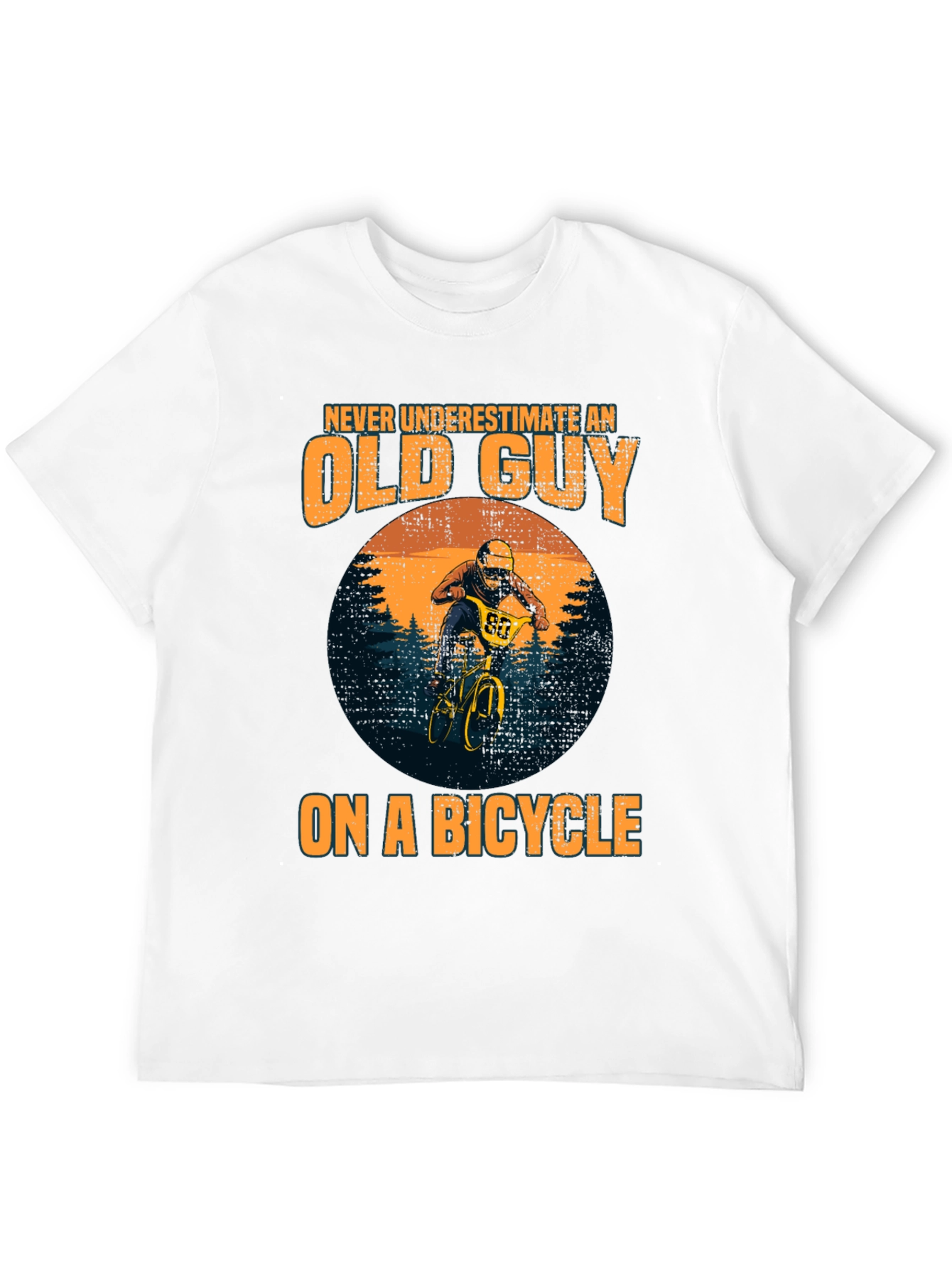 Old Guy on a Bicycle Graphic Tee