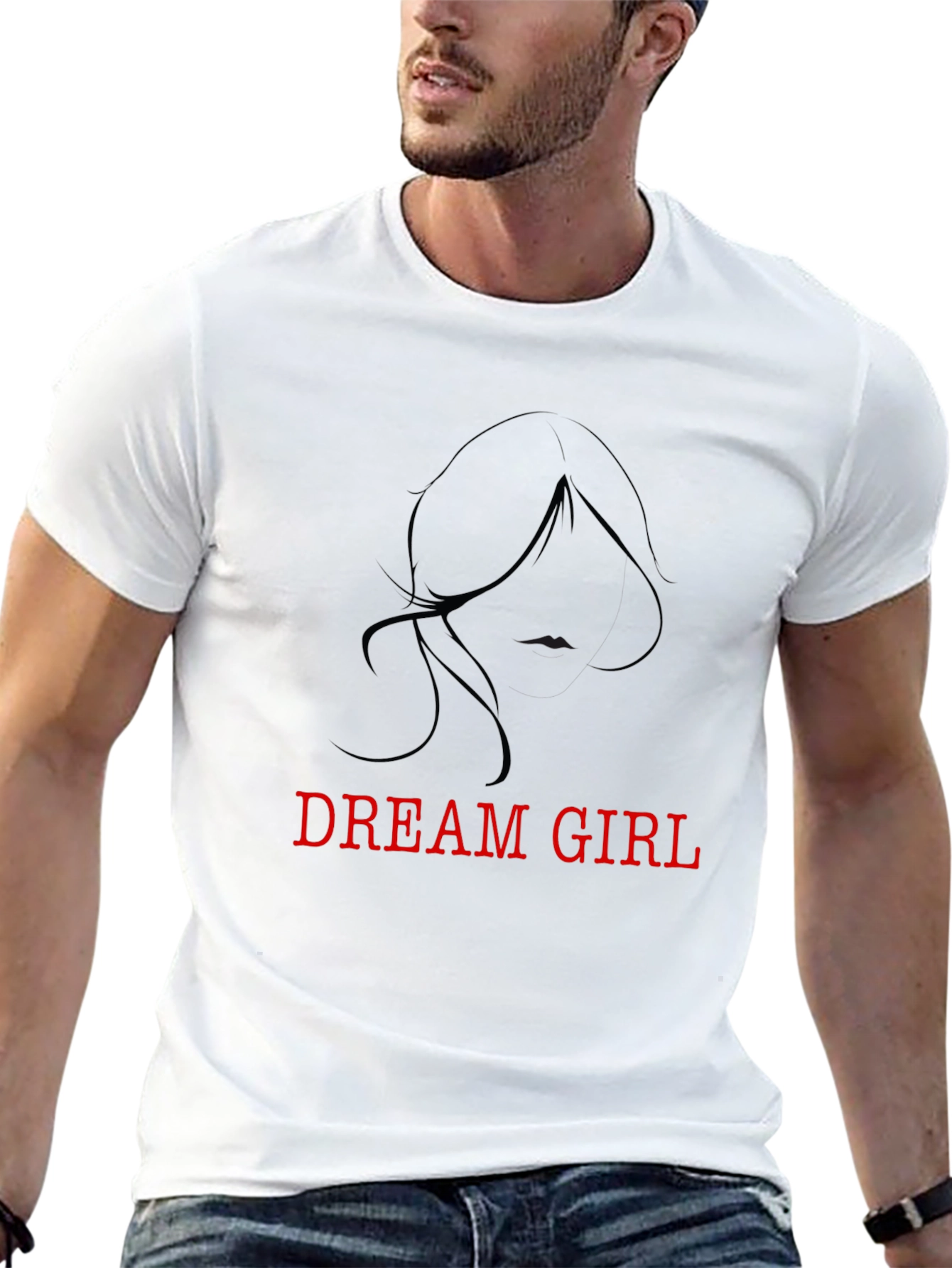 Dream Girl Black Tee - Stylish Graphic T-Shirt