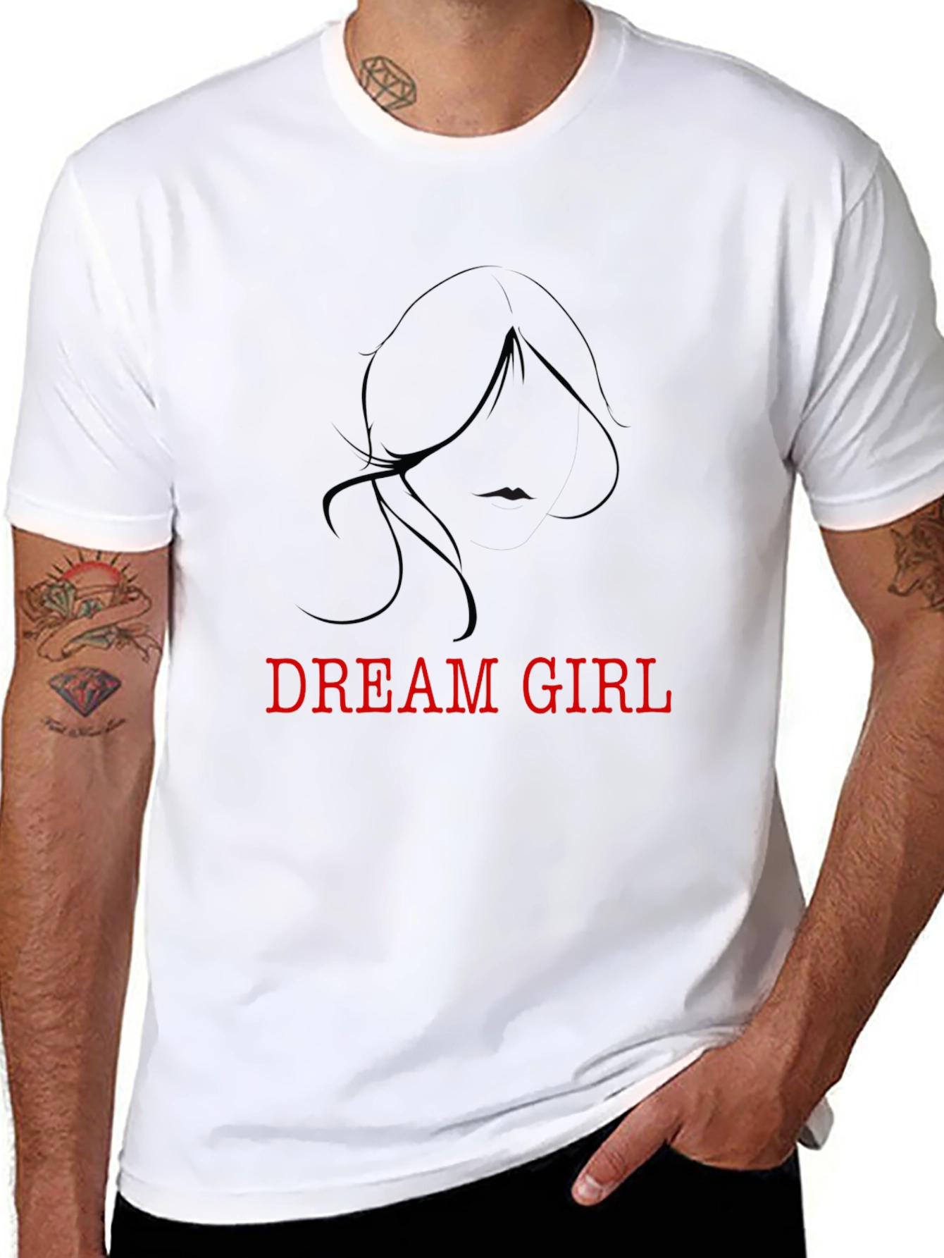 Dream Girl Black Tee - Stylish Graphic T-Shirt