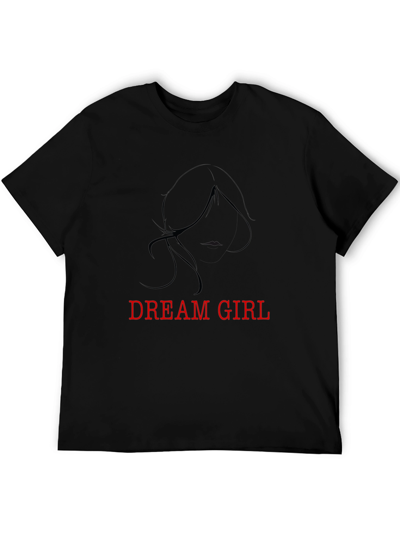 Dream Girl Black Tee - Stylish Graphic T-Shirt