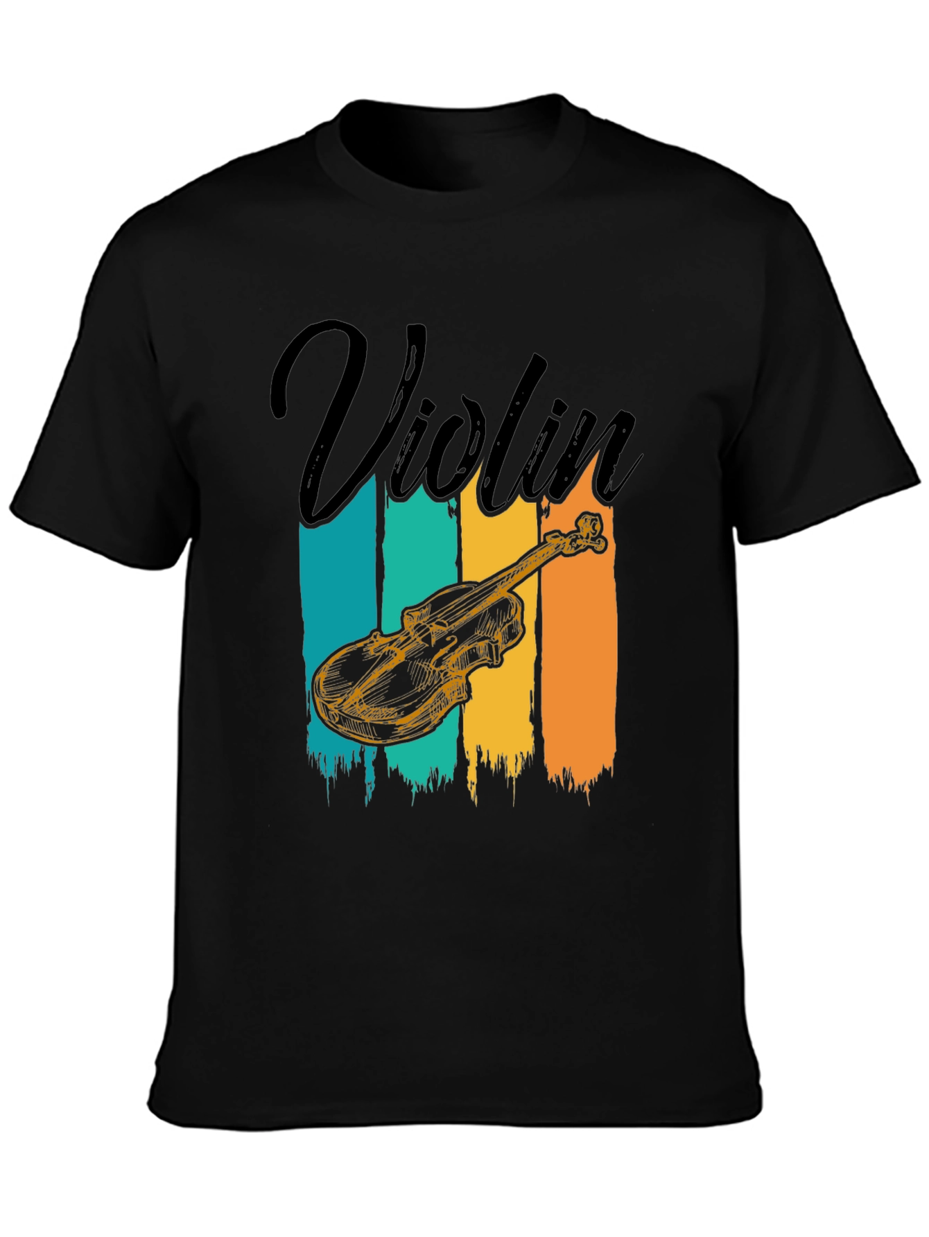 Violin Graphic T-Shirt: Retro Music Lover Tee