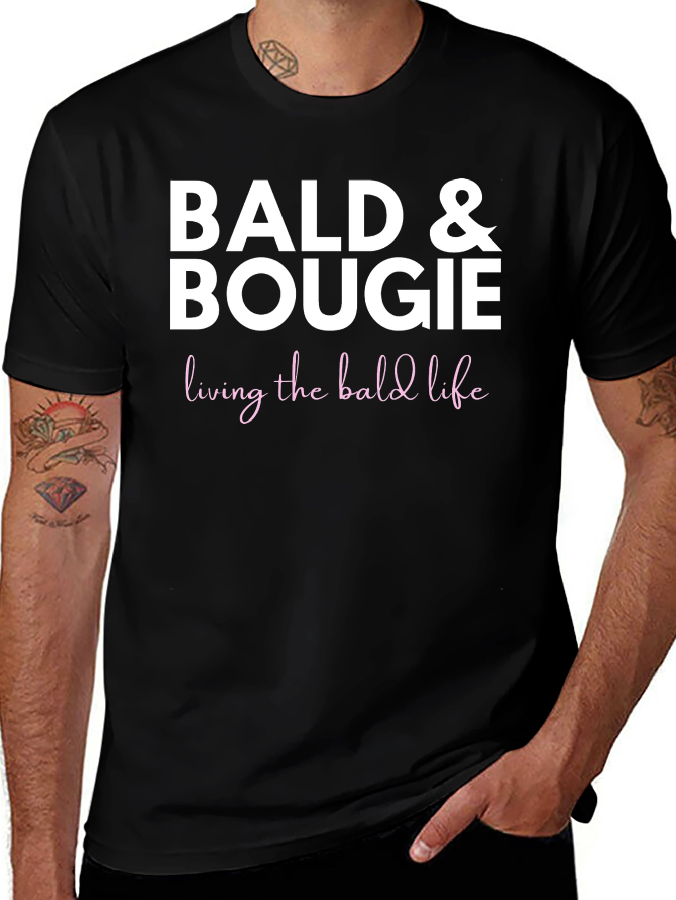 Bald & Bougie T-Shirt - Living the Bald Life