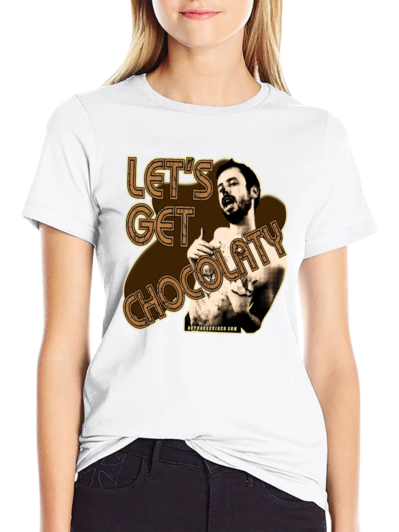 Lets Get Chocolaty Funny Graphic Tee