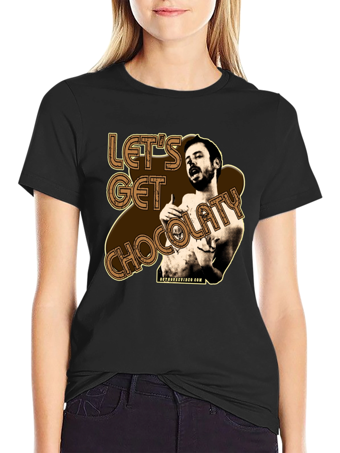 Lets Get Chocolaty Funny Graphic Tee