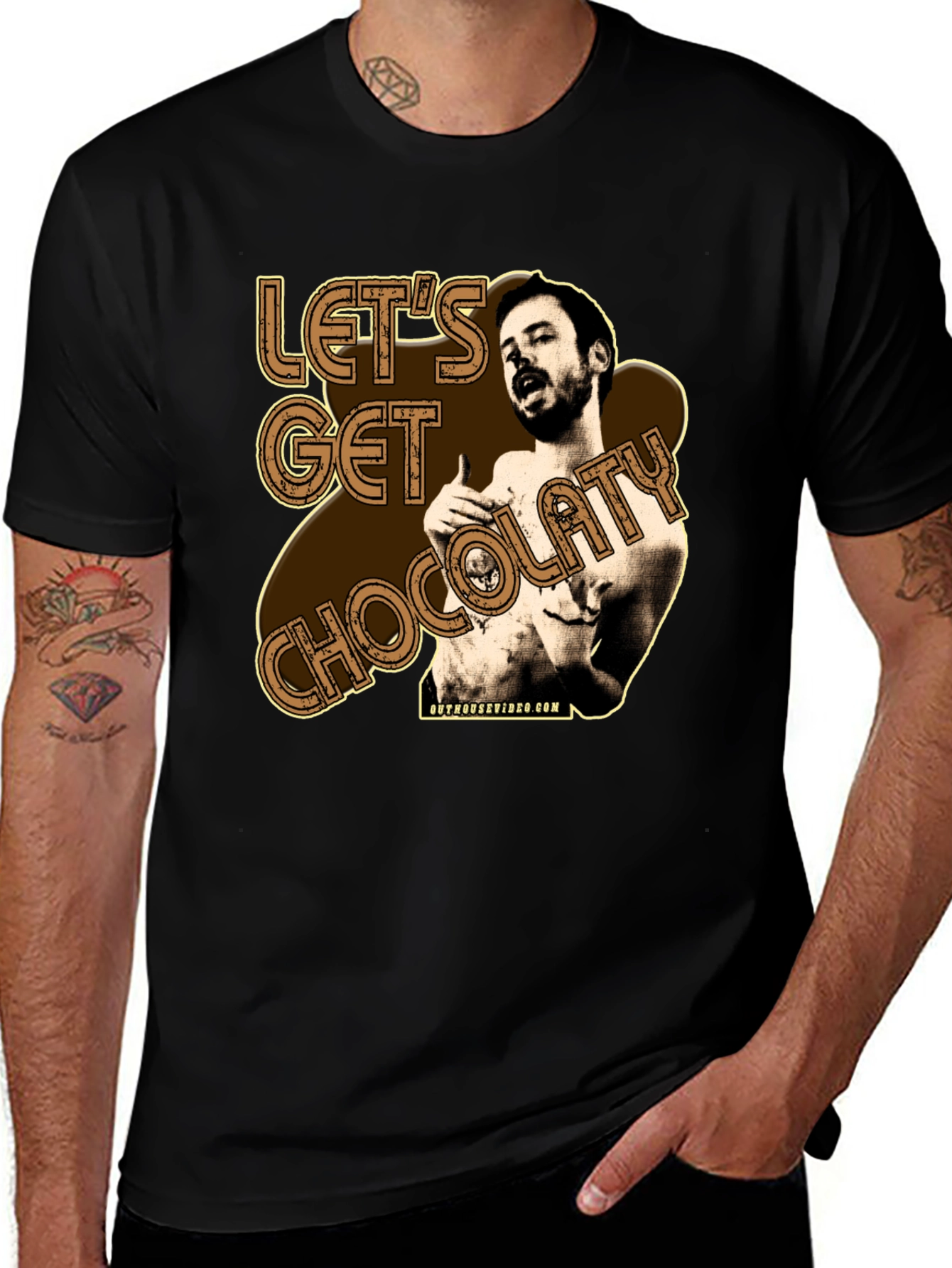 Lets Get Chocolaty Funny Graphic Tee