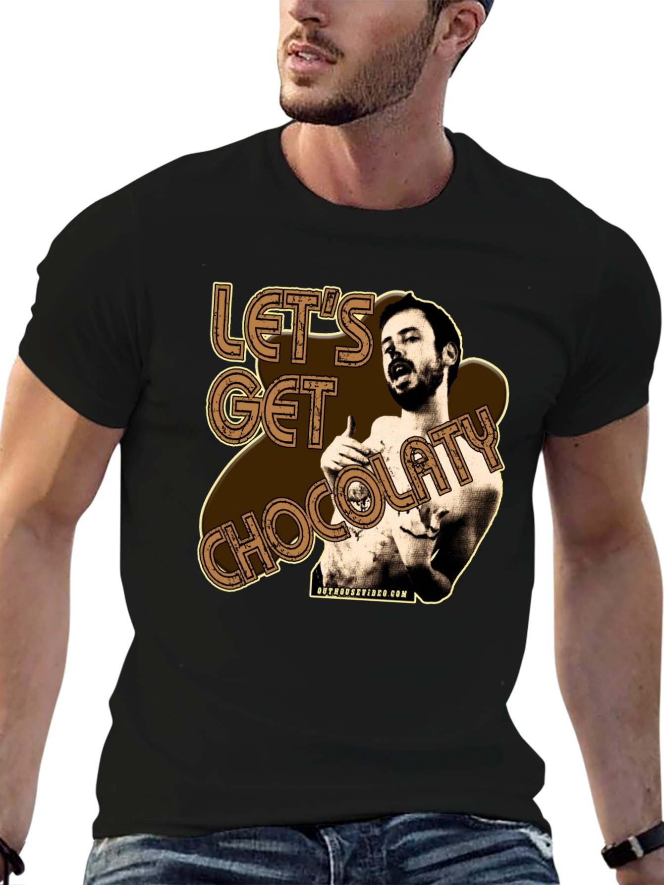 Lets Get Chocolaty Funny Graphic Tee