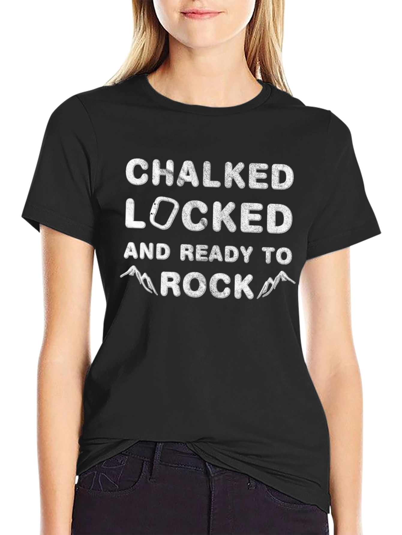 Chalked Locked Ready To Rock Black T-Shirt