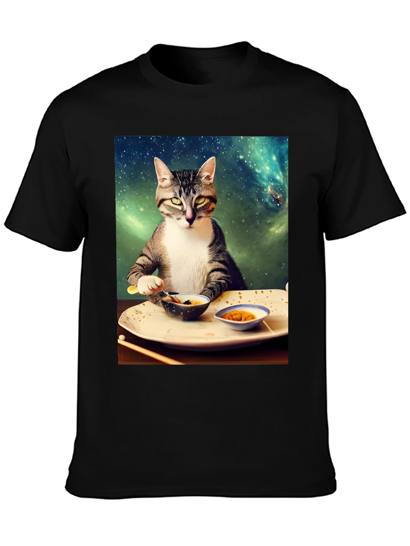 Cosmic Cat Sushi T-Shirt