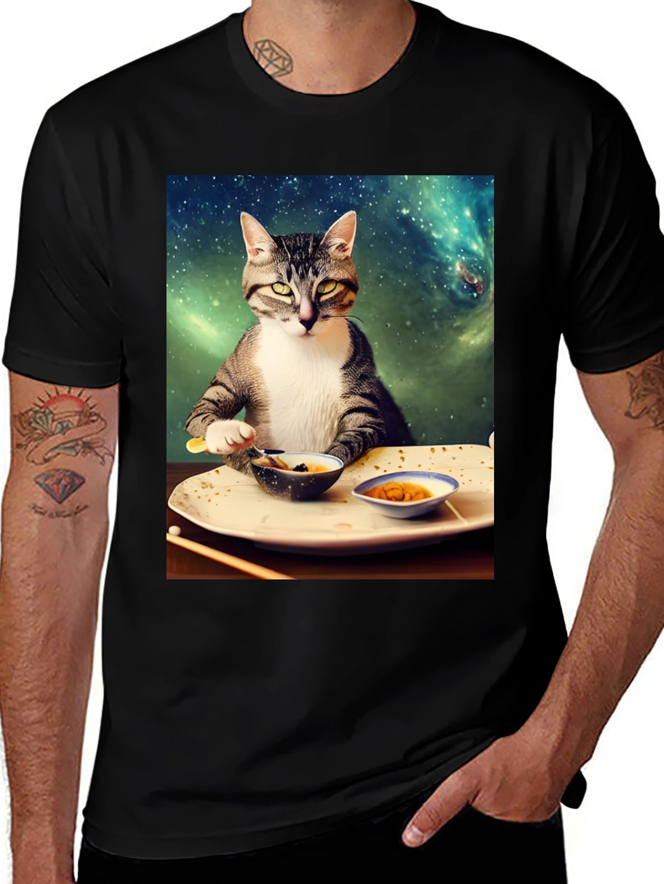 Cosmic Cat Sushi T-Shirt