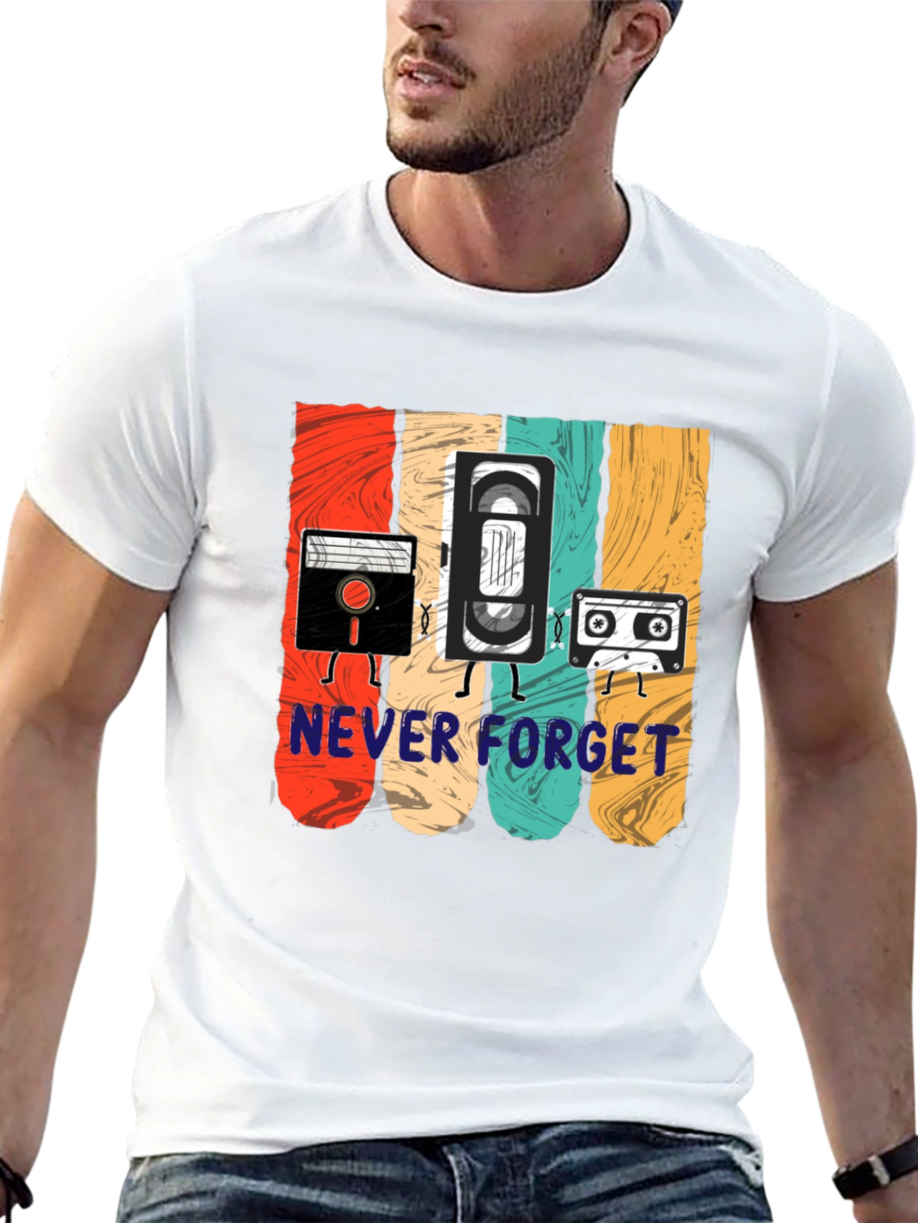 Retro Media T-Shirt - Never Forget